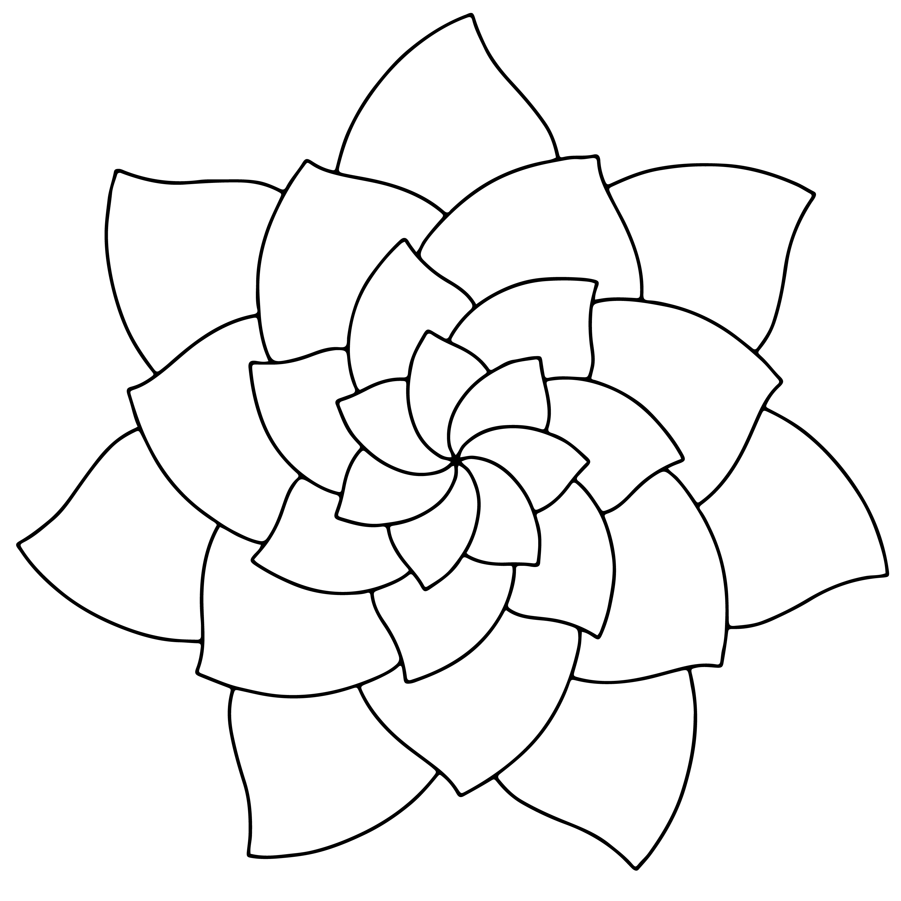 Çiçek Merkezli Çember Petal Desenli