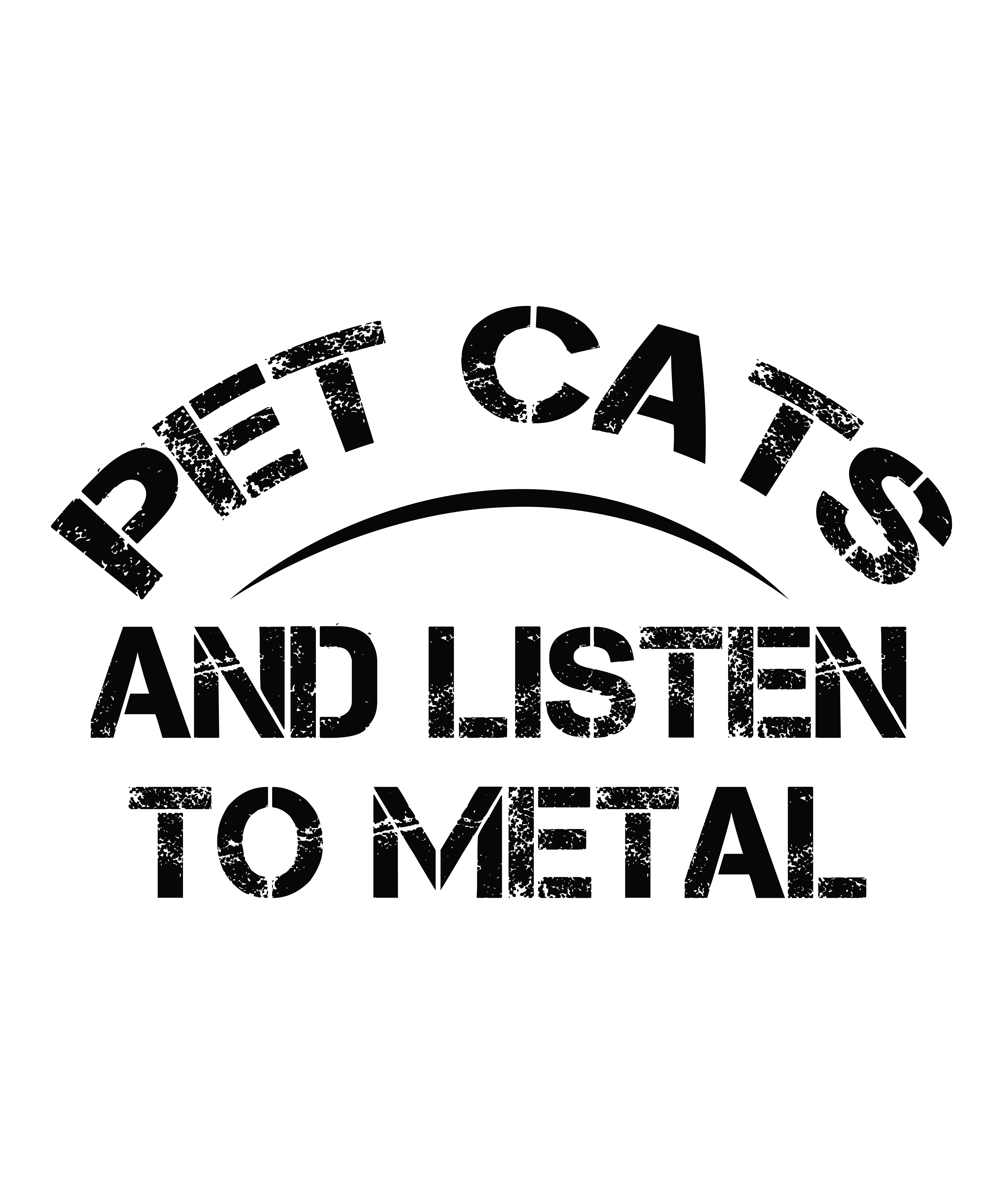 Metal Müzik Sevenlerin Kedili Tasarımı