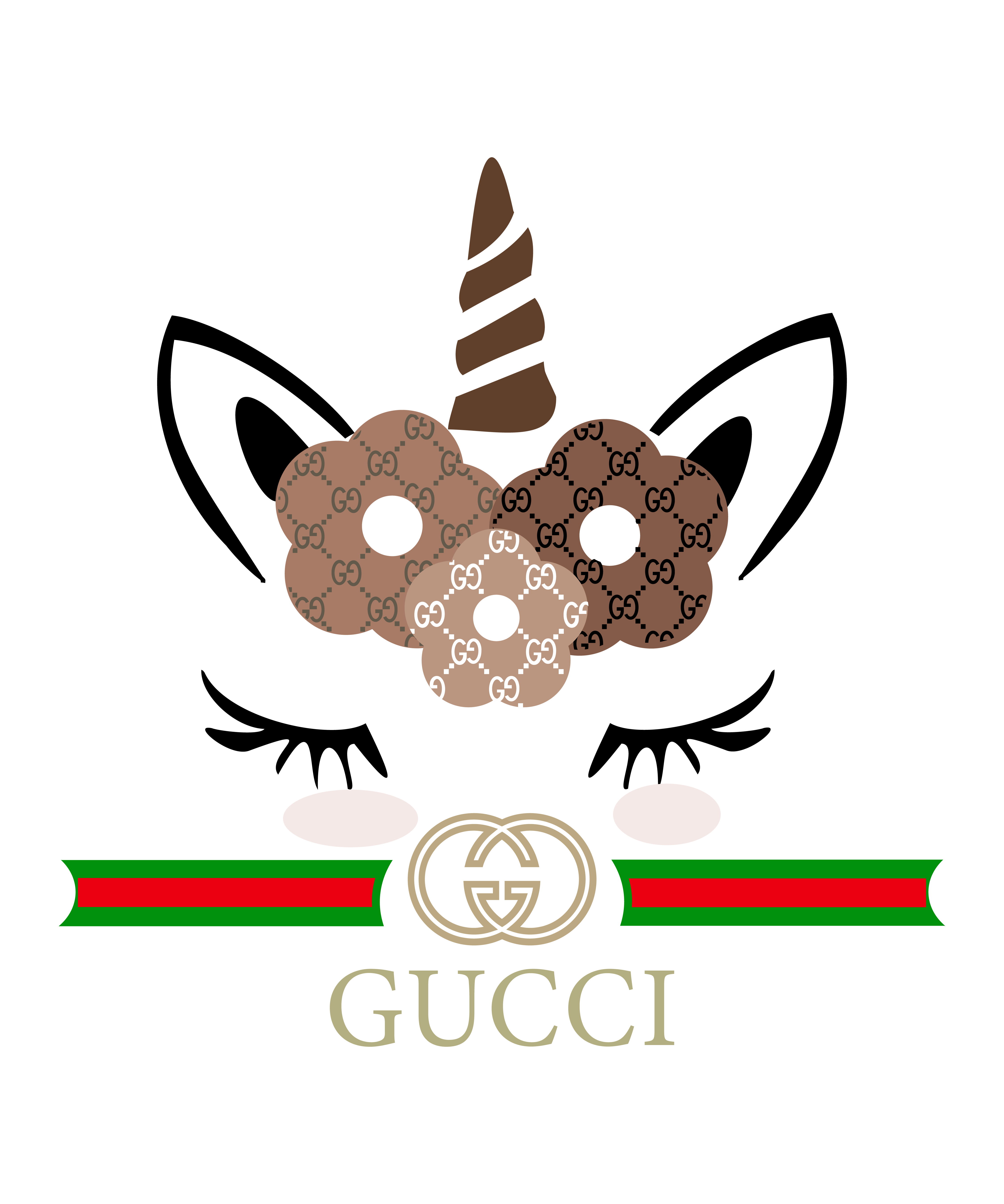 Unicorn Çiçekli Gökkuşağı Fantezi