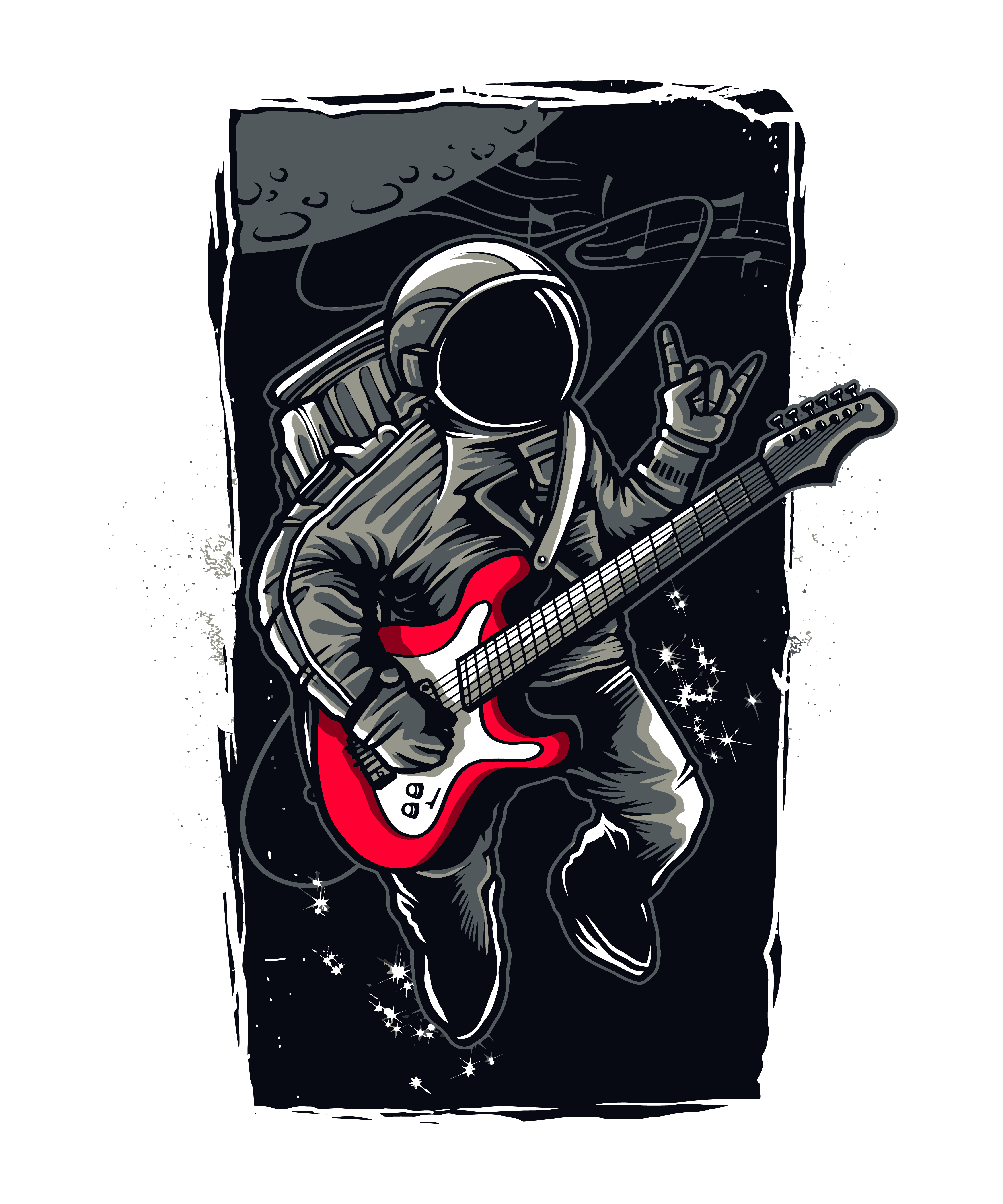 Astronot Elektrik Gitar Kozmik Müzik