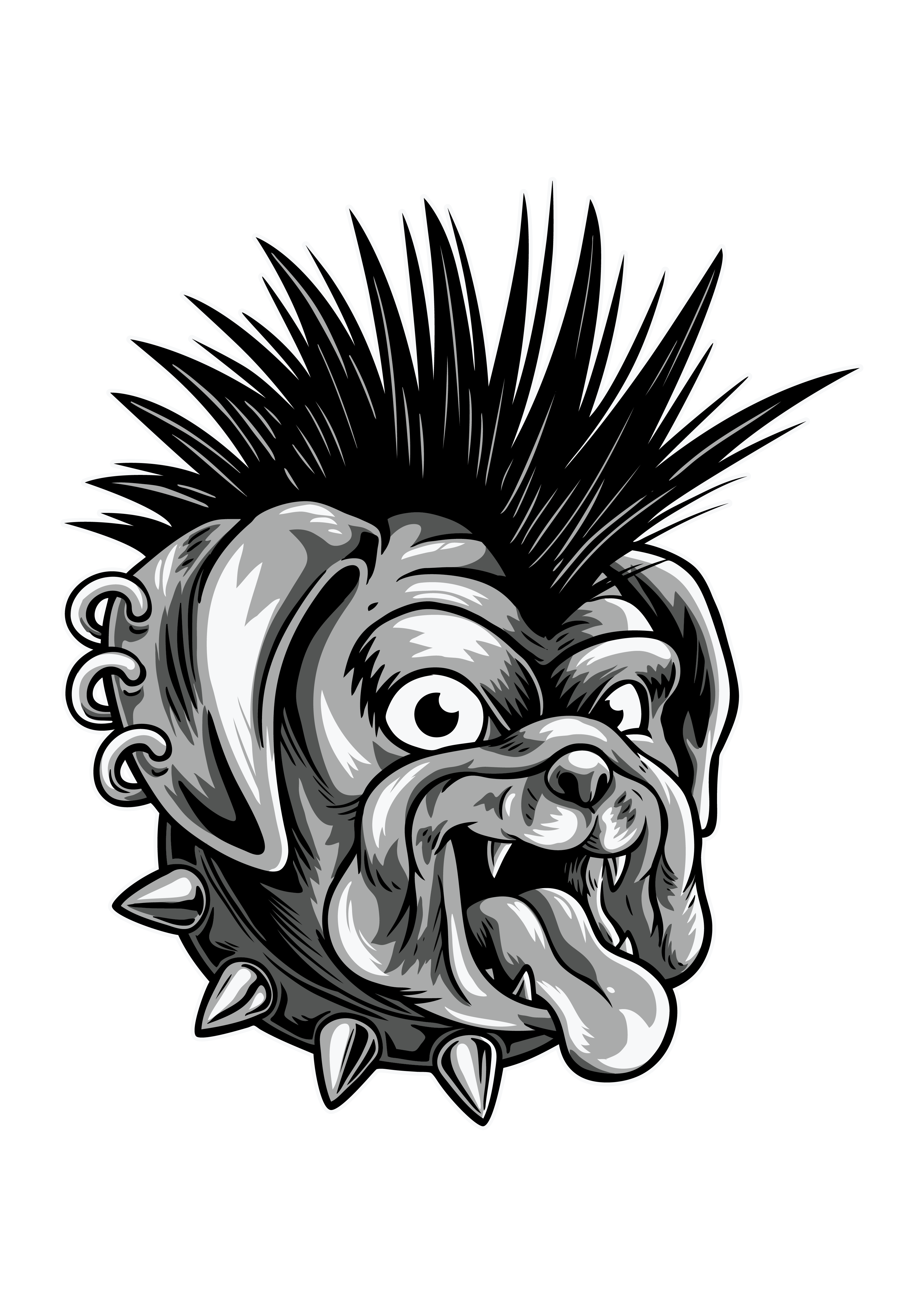 Punk Bulldog Çivili Tasarım