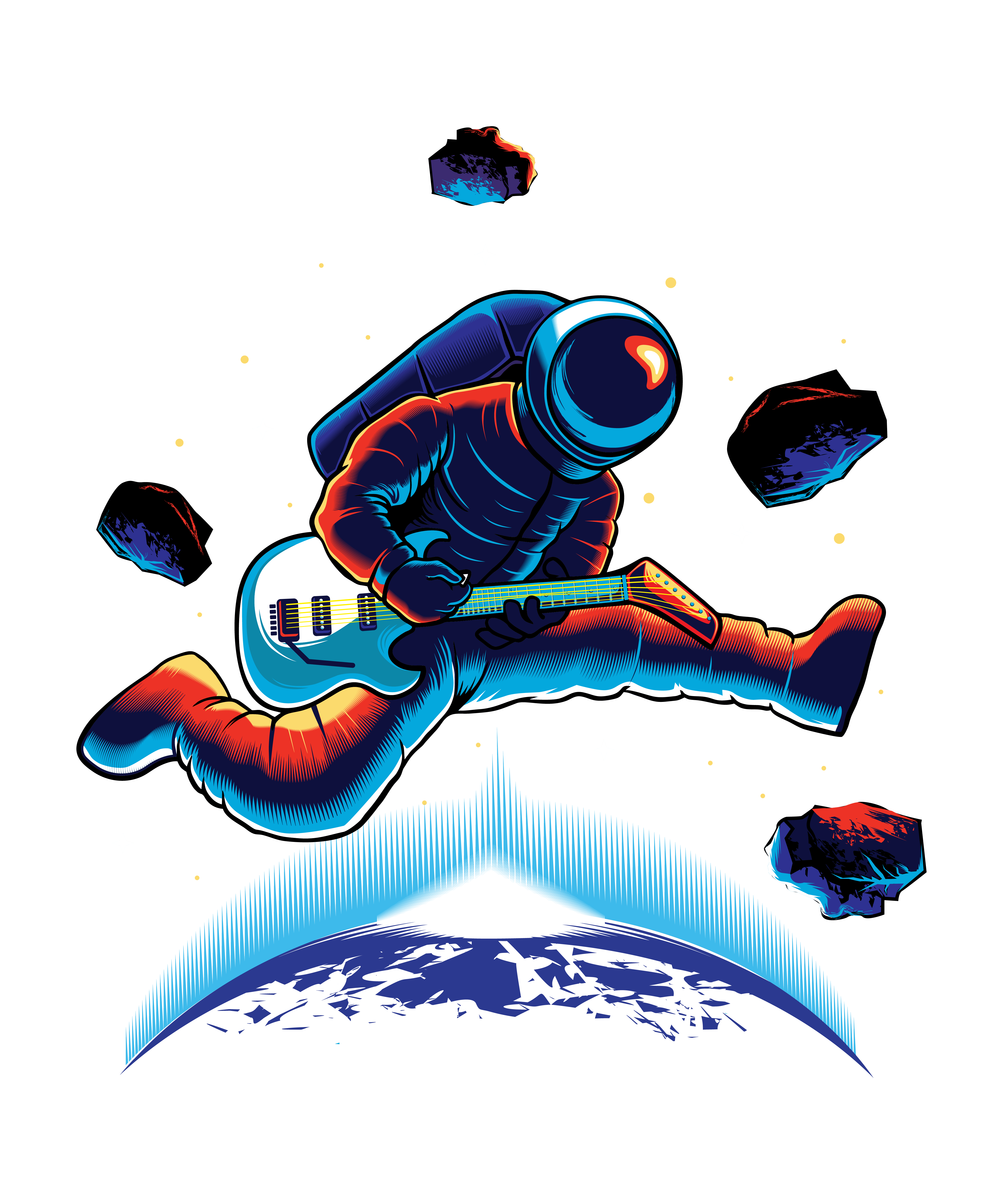 Uzayda Gitar Çalan Astronot