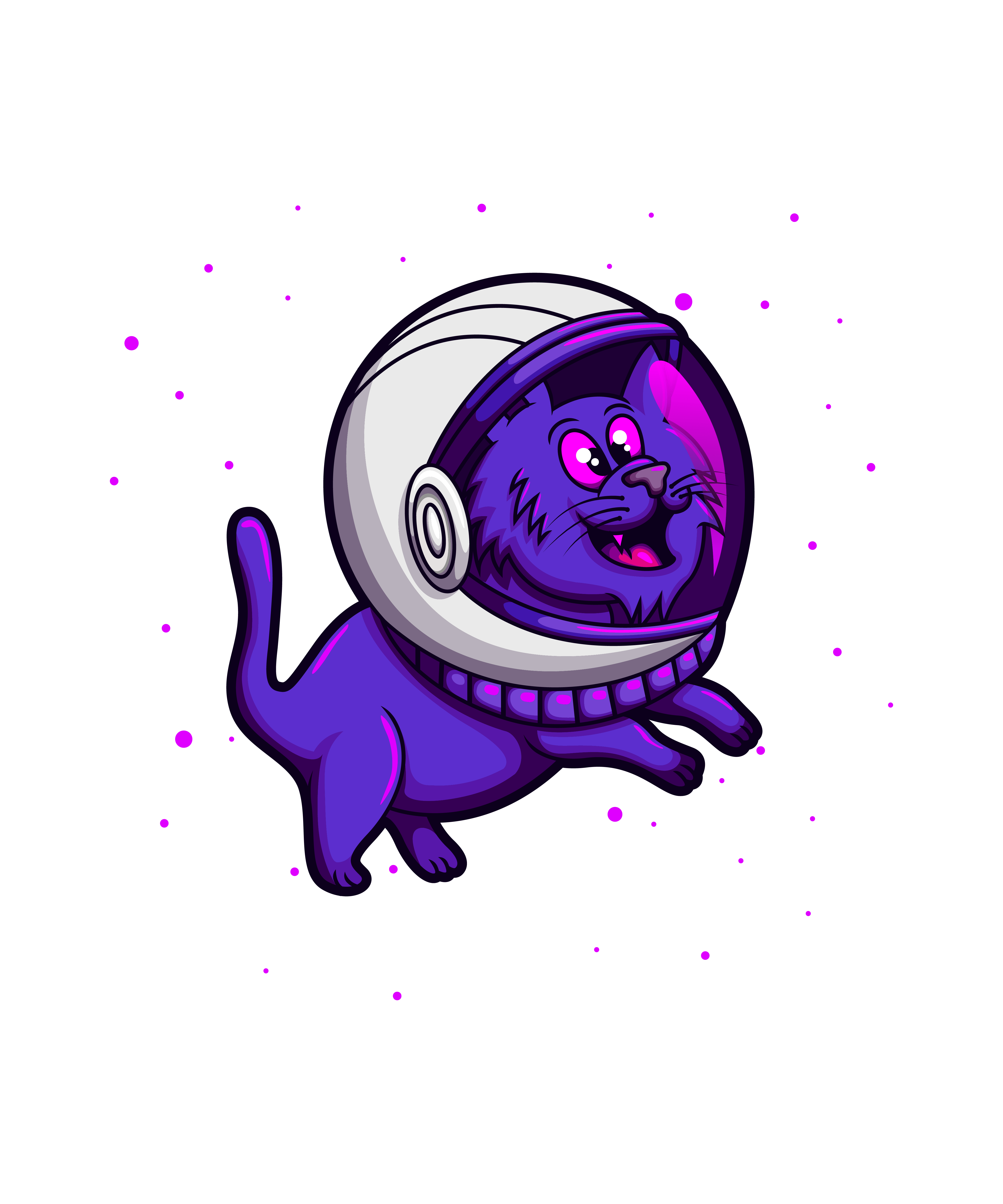 Uzay Kedi Astronot Mor