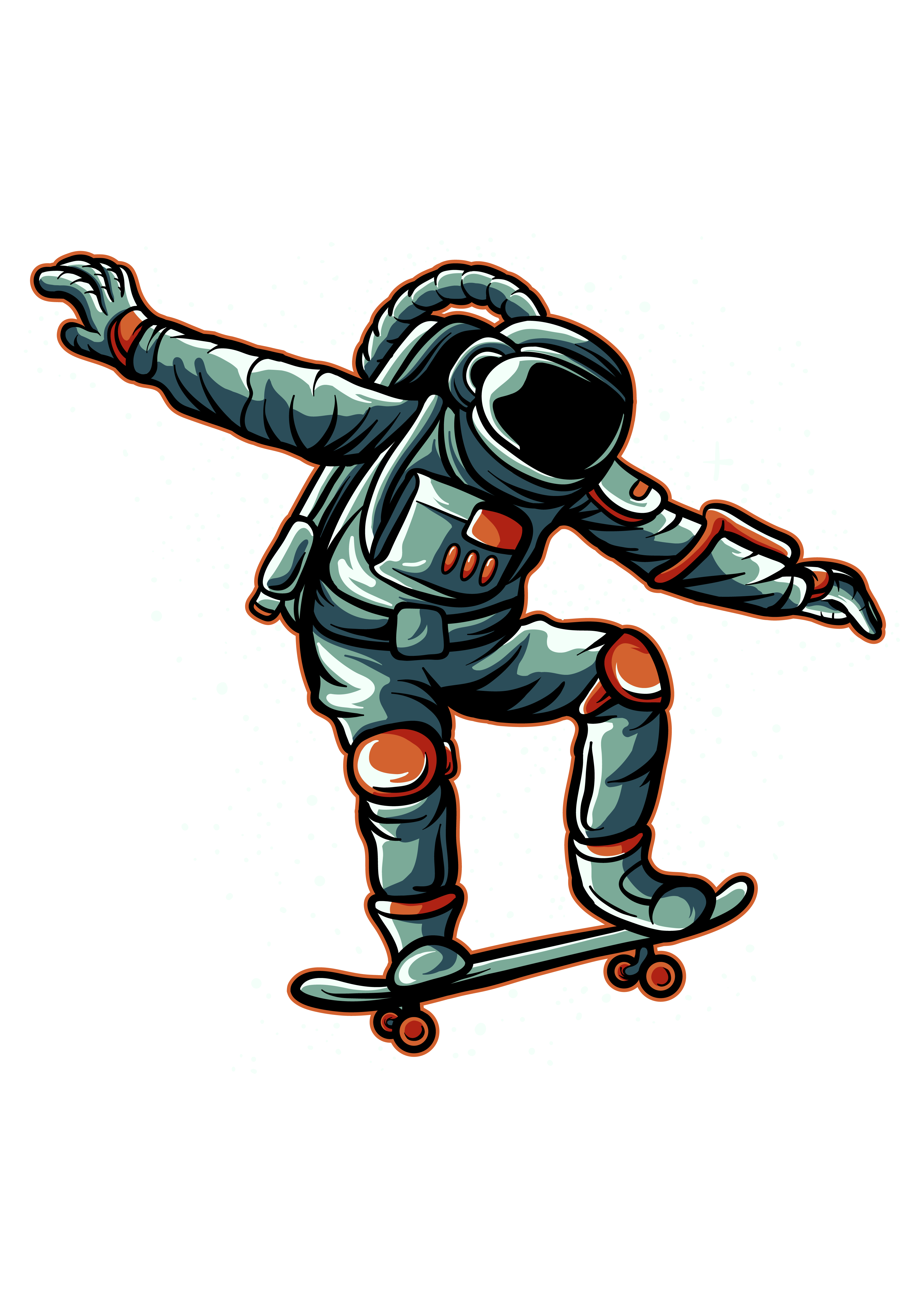 Kaykaylı Astronot Uzay Teması