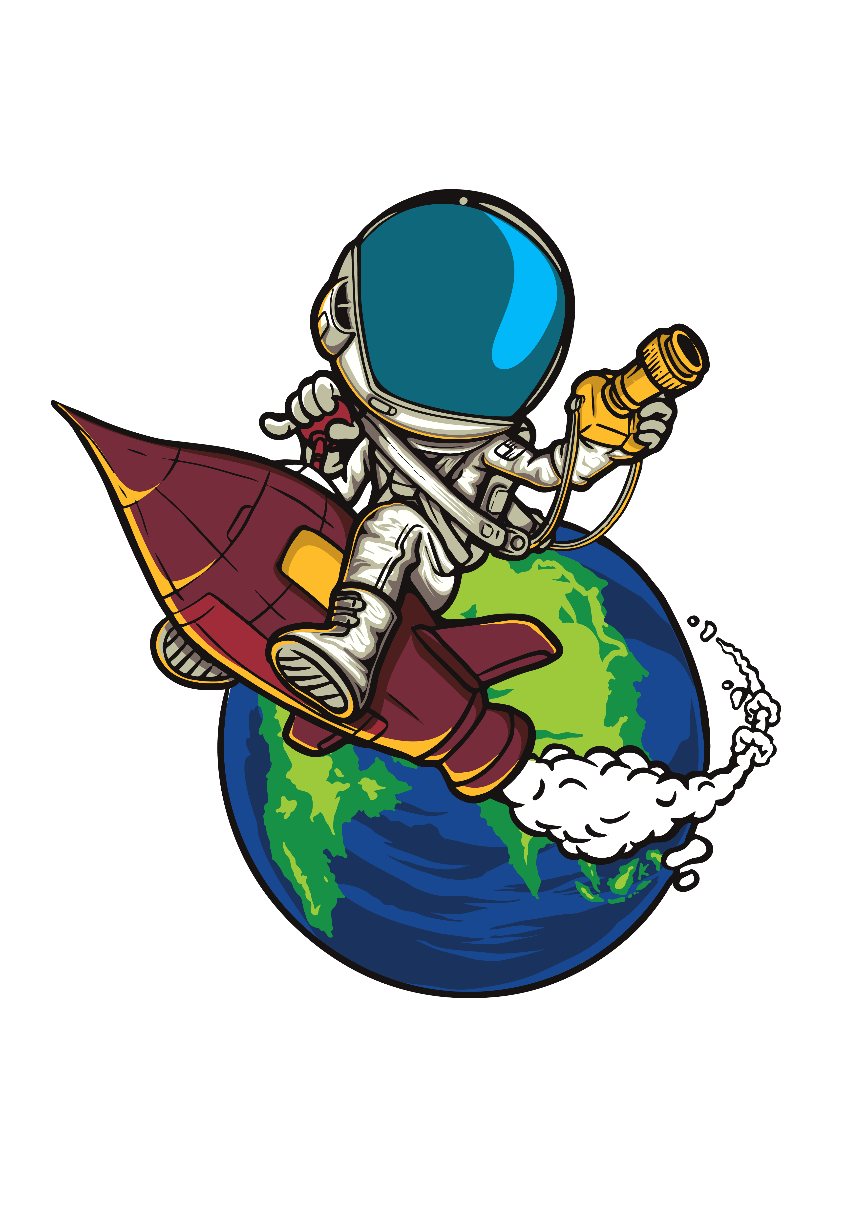 Teleskoplu Roket Sürücüsü Astronot