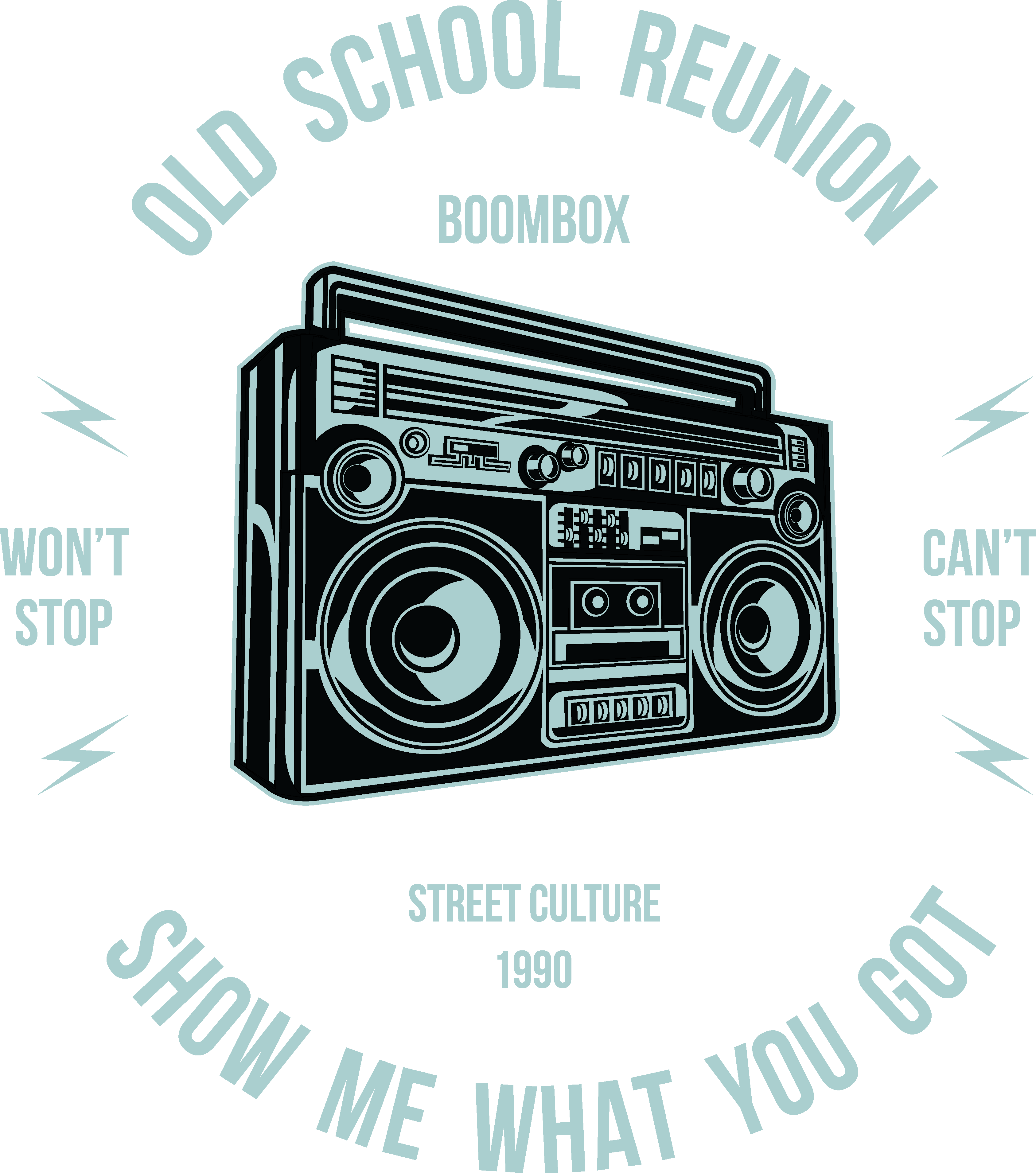 Eski Okul Boom-Box Müzik Nostalji