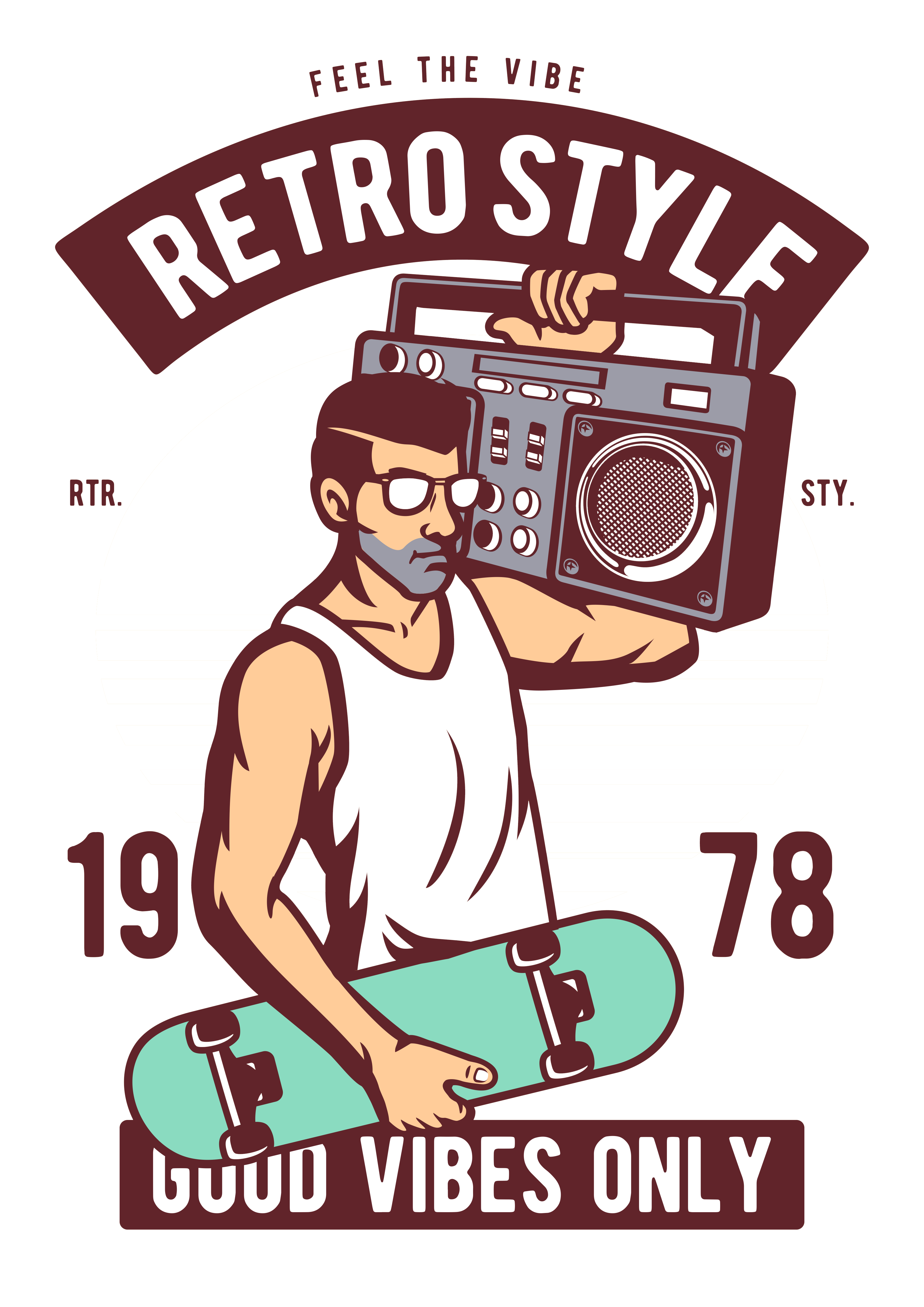 Retro İyi Duygular Yazılı Tasarım