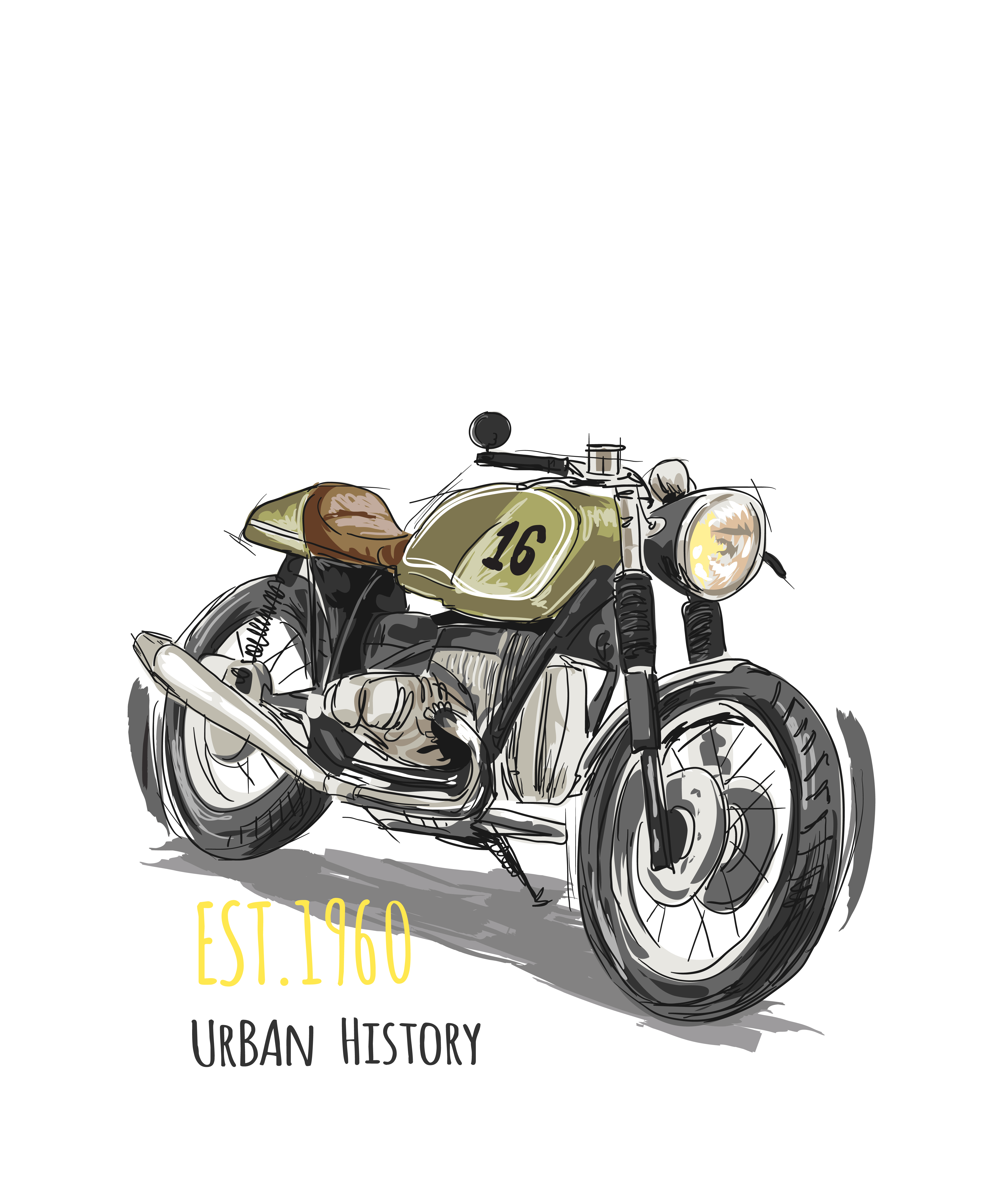 Vintage Motosiklet 1960 Şehir Kültürü