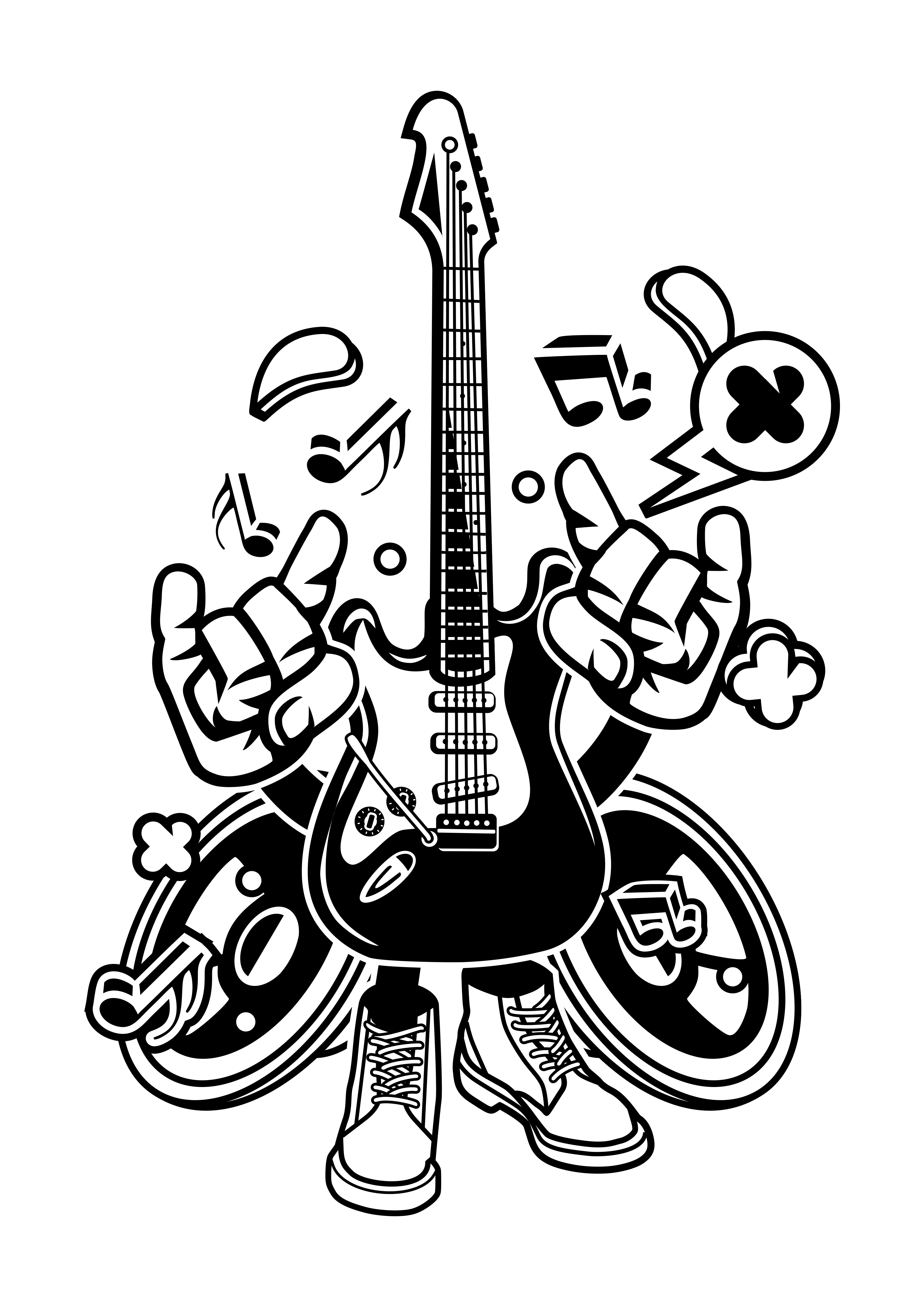Müzik Gitar Kaya Eli Sanat