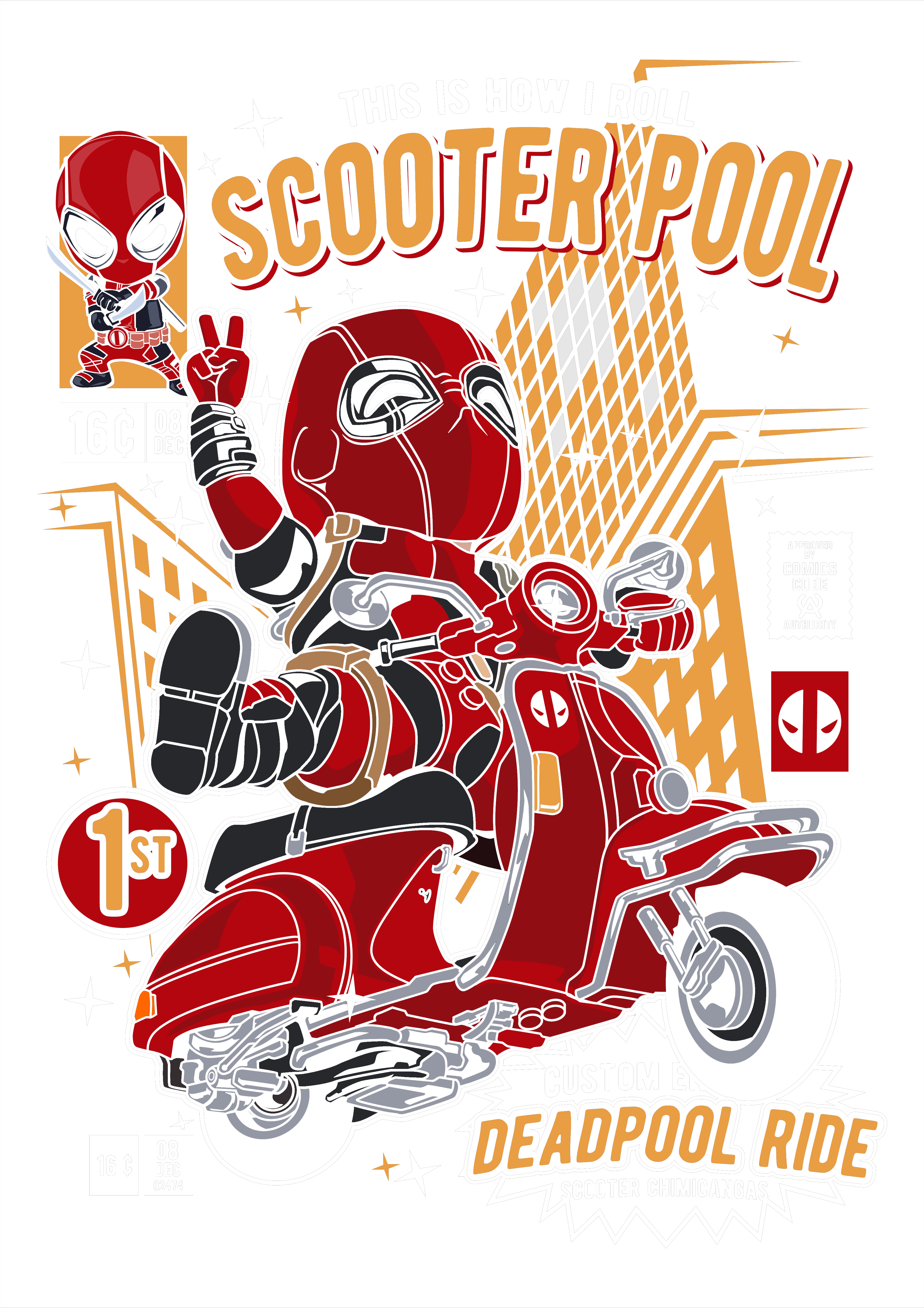 Scooter Klasik Slogan Tasarımı