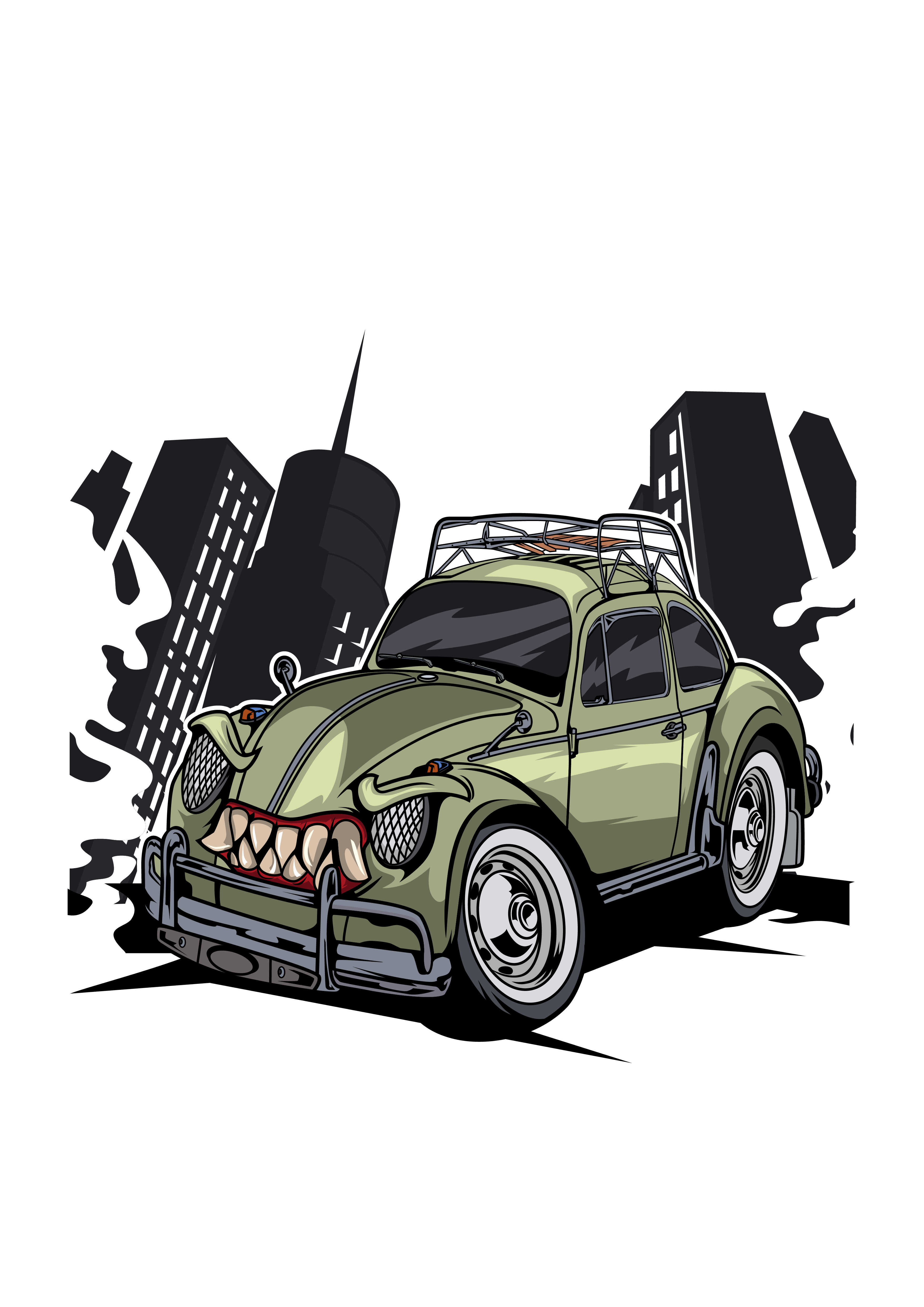 Vintage Beetle Araba Diş Dumanı