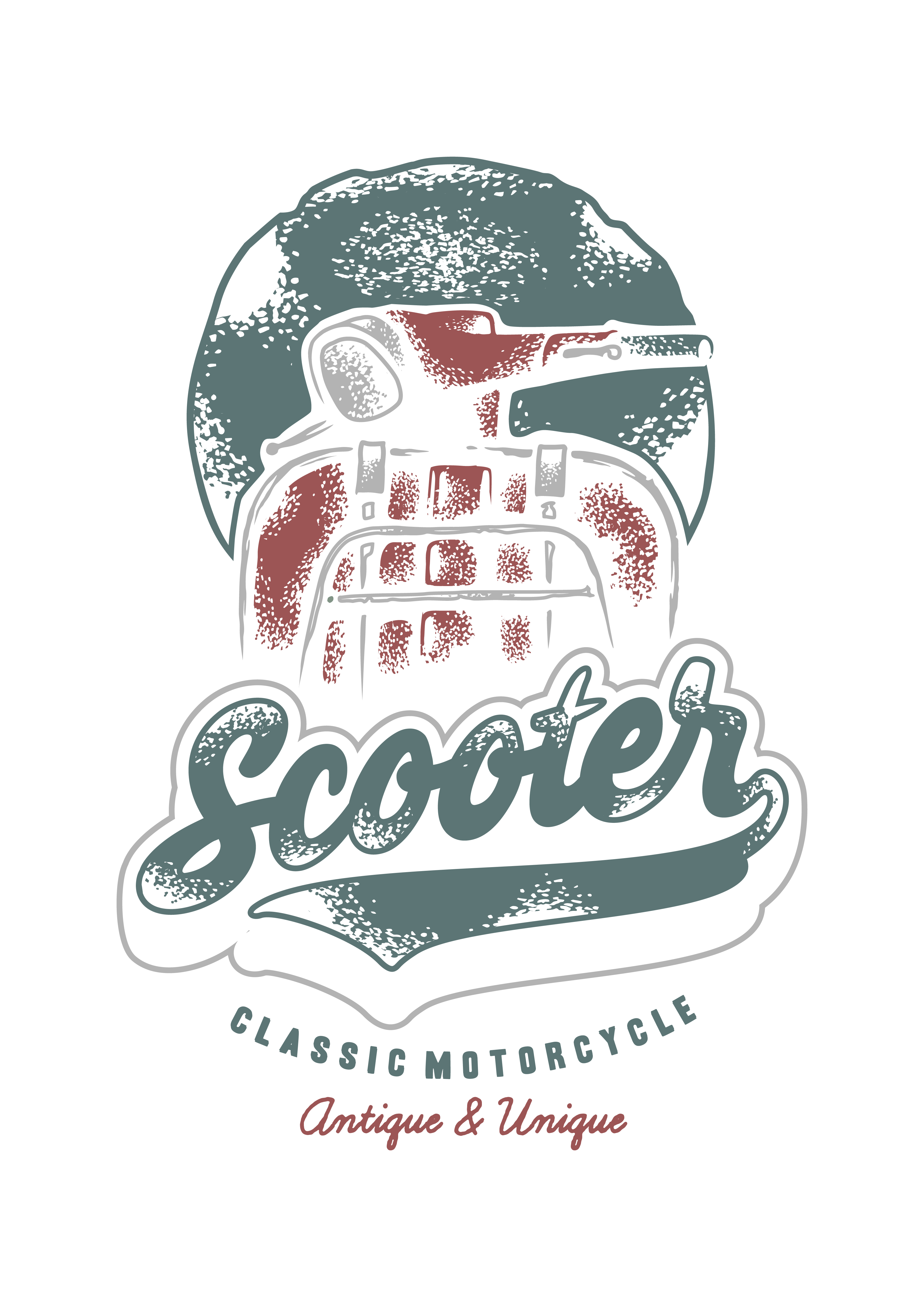 Klasik Scooter Motosiklet Tasarımı