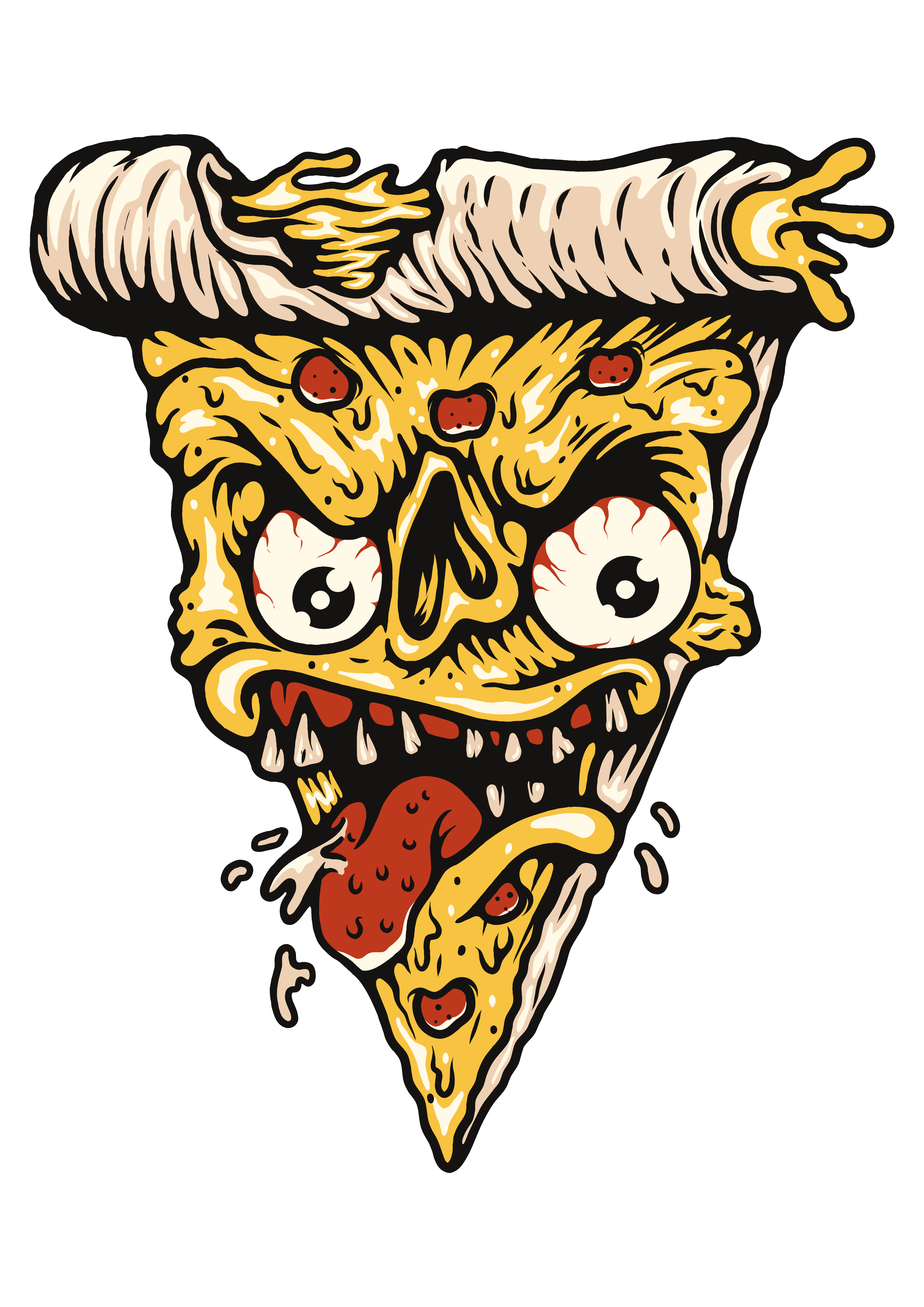 Korkunç Pizza Dilimi Yüz