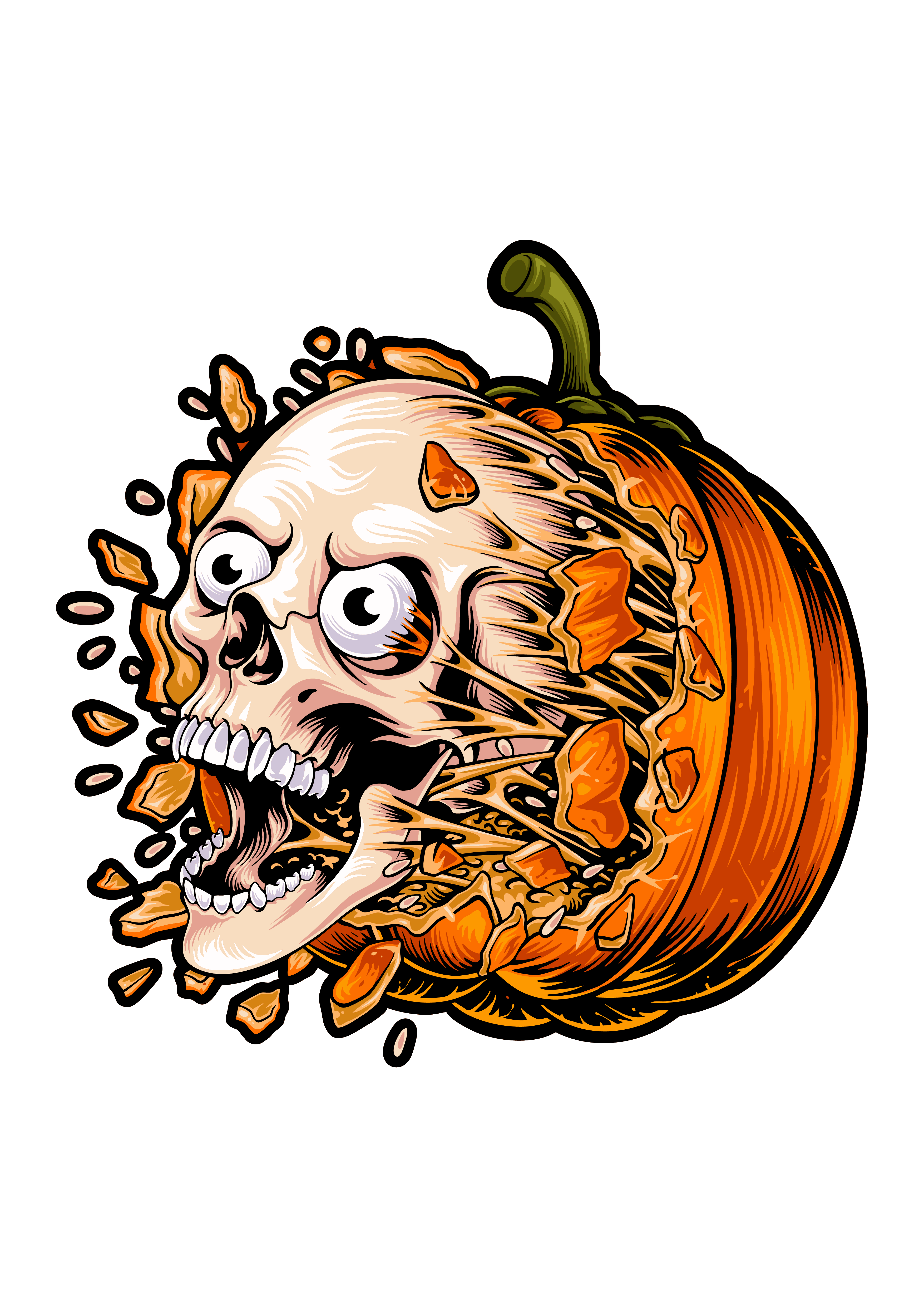 Kabak Kafatası Halloween Tasarımı