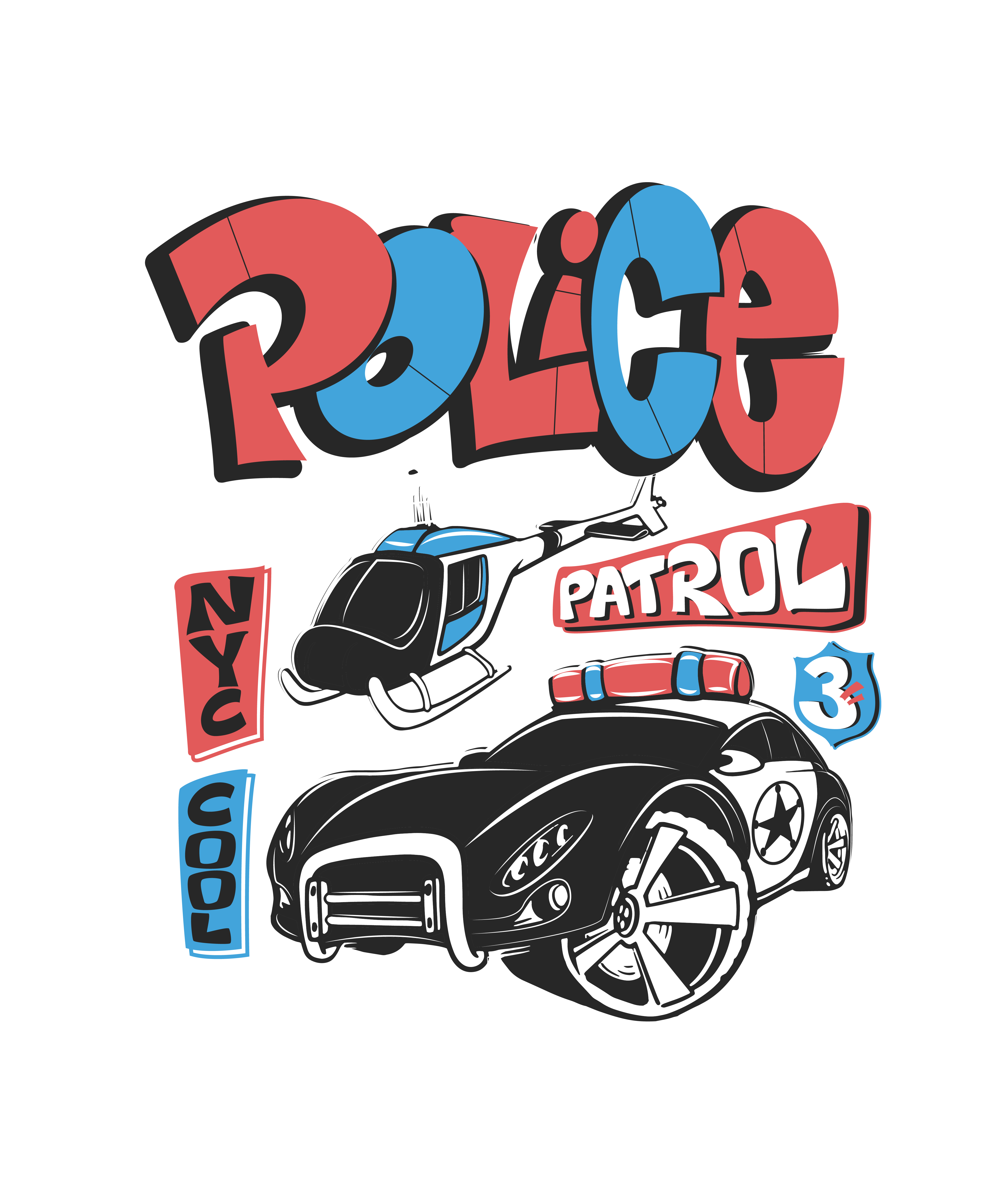 Polis Patrolu Retro Tasarımı