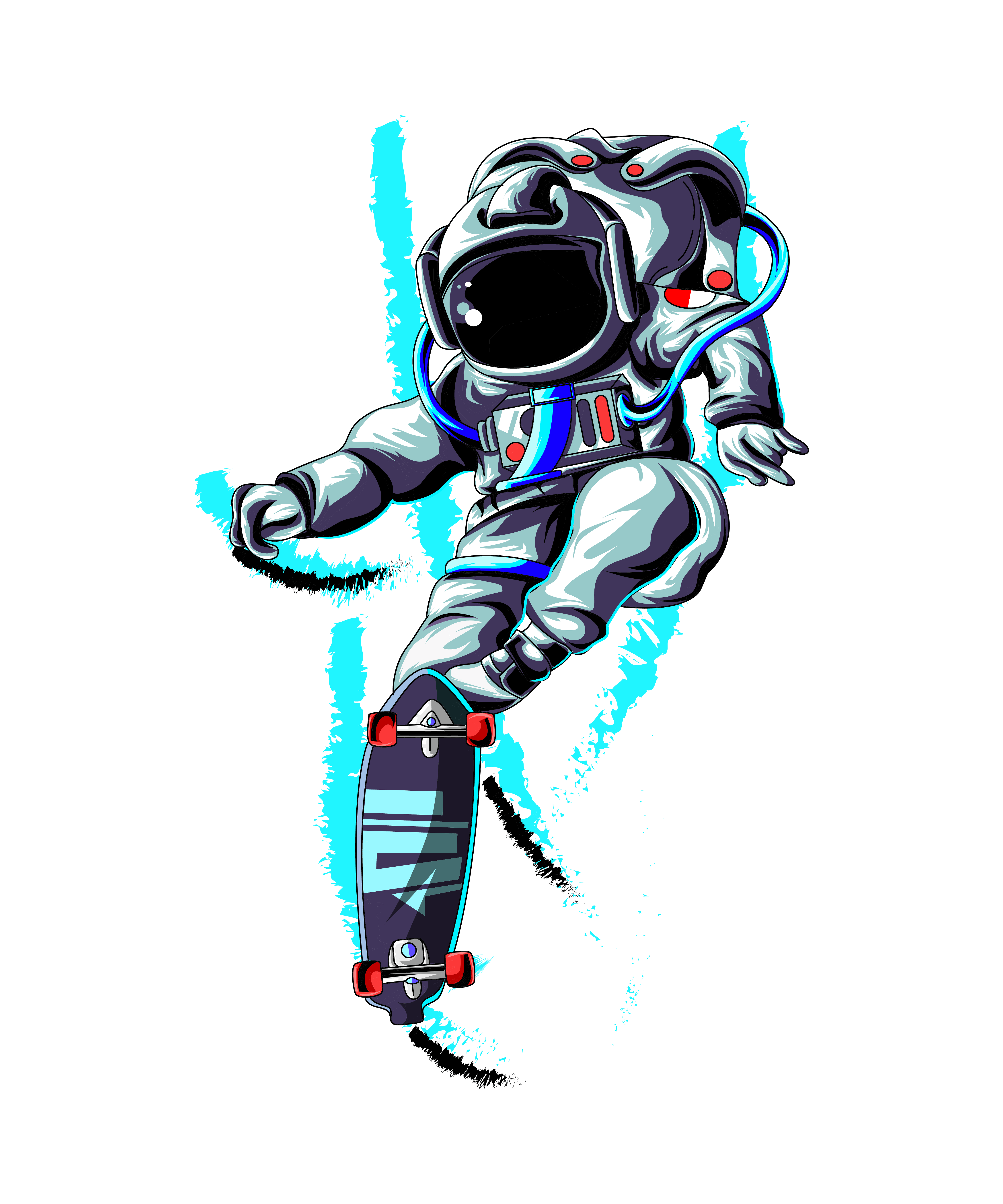 Kaykaylı Astronot Parlayan İzler