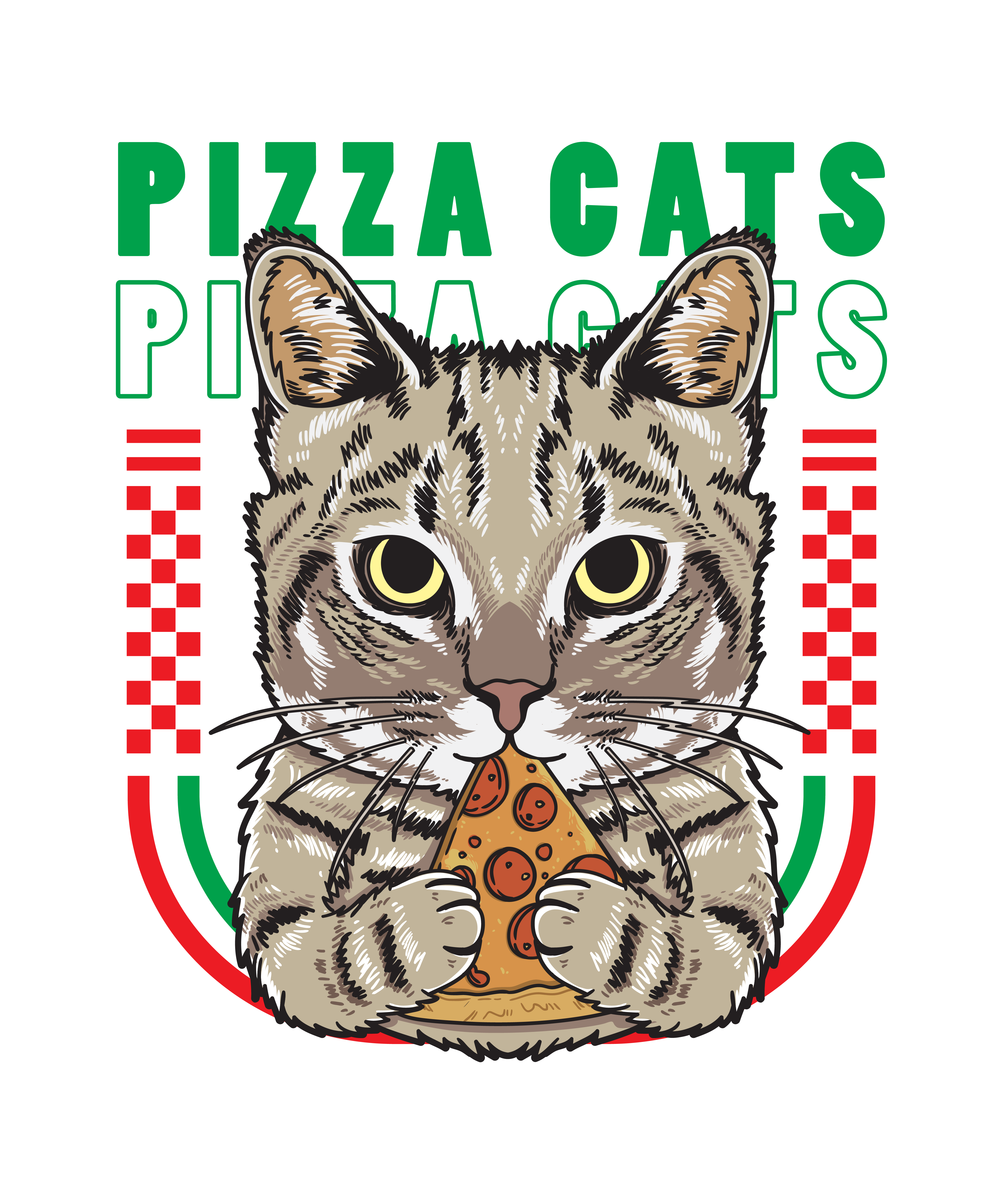 Pizza Kedi Sevgili Tasarımı