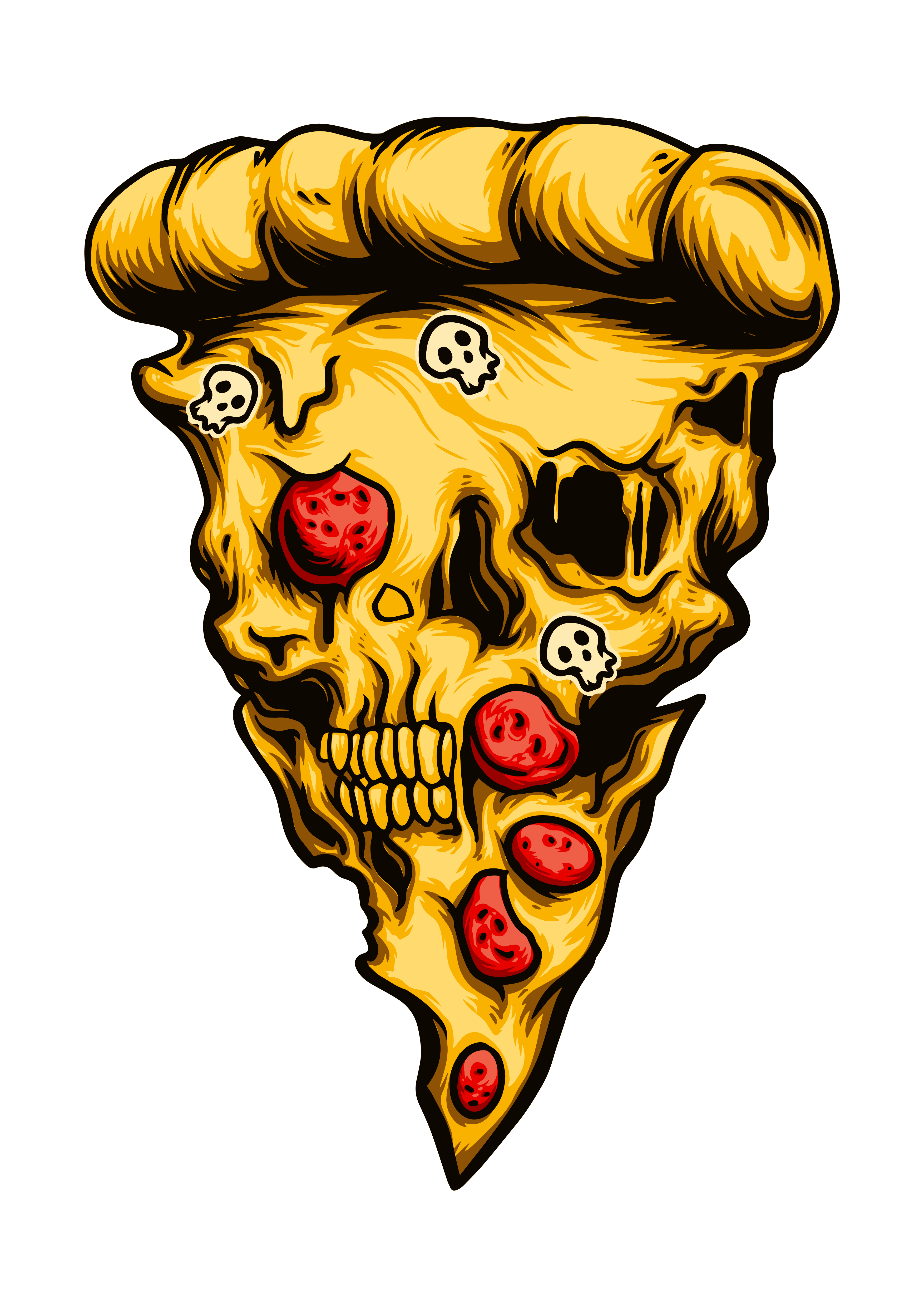 Kafatası Pizza Dilimi Tasarımı