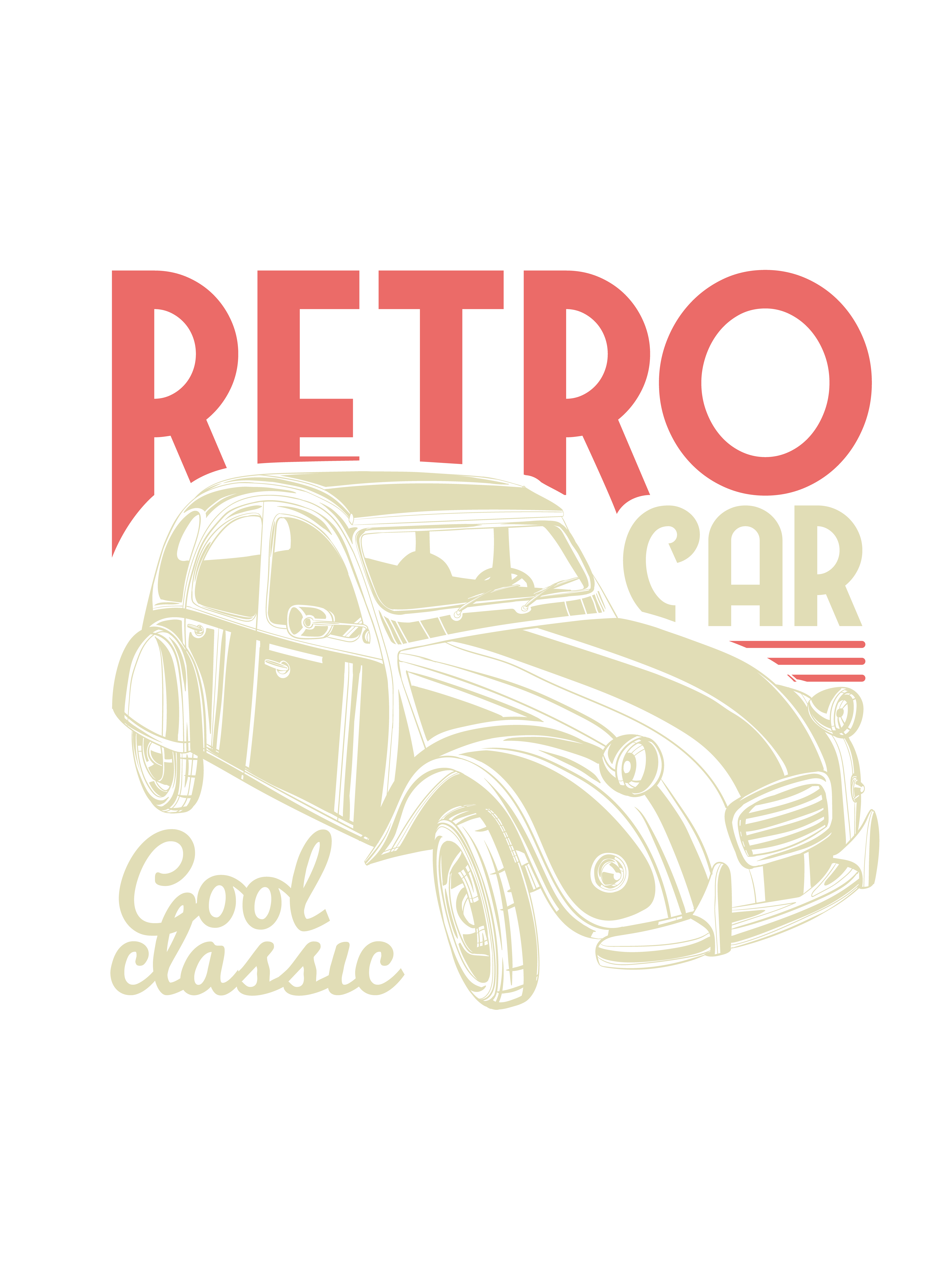 Retro Araba Cool Klasik Tasarım