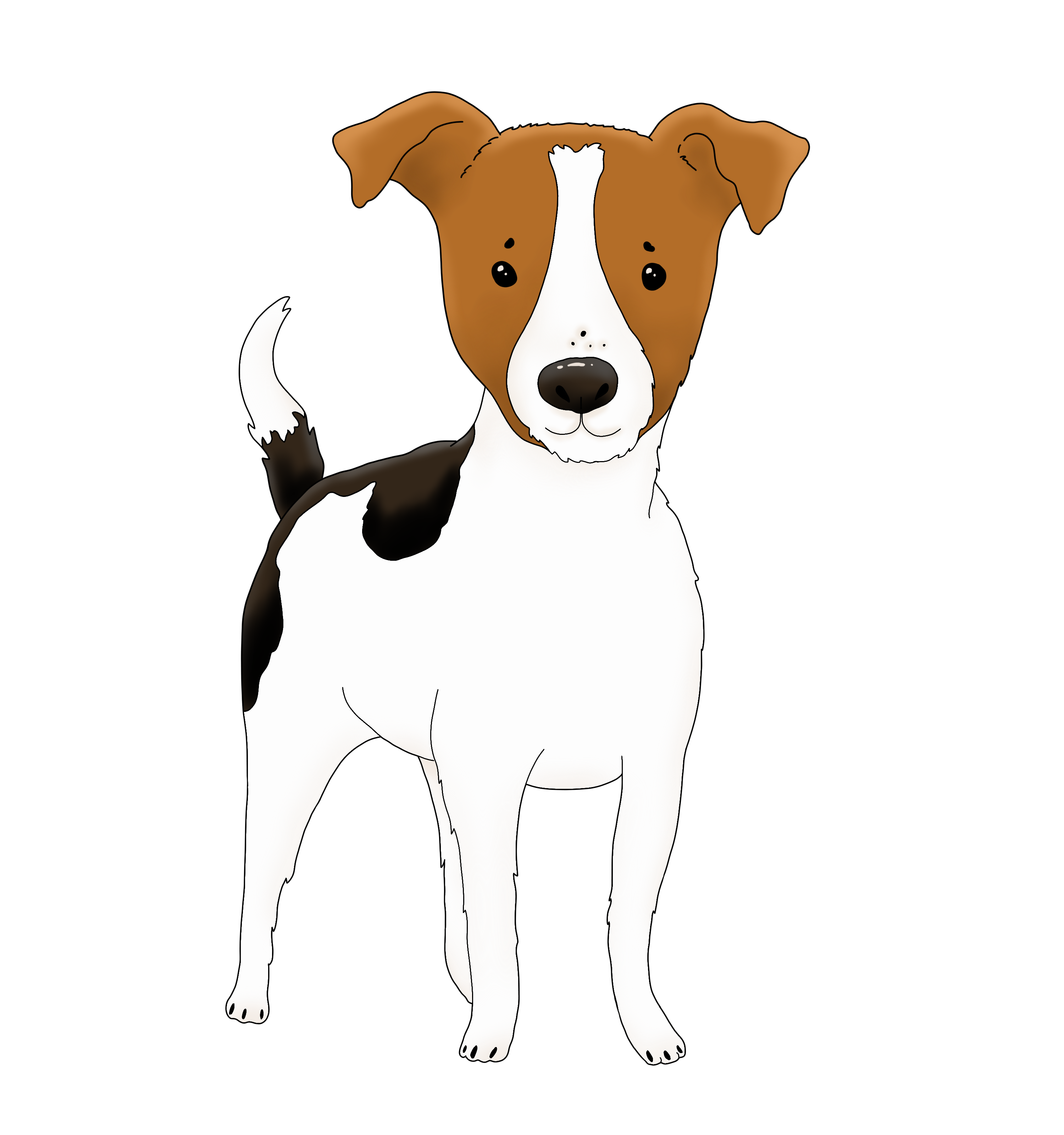Sevimli Köpek Karikatürü Kahverengi Kulak ve