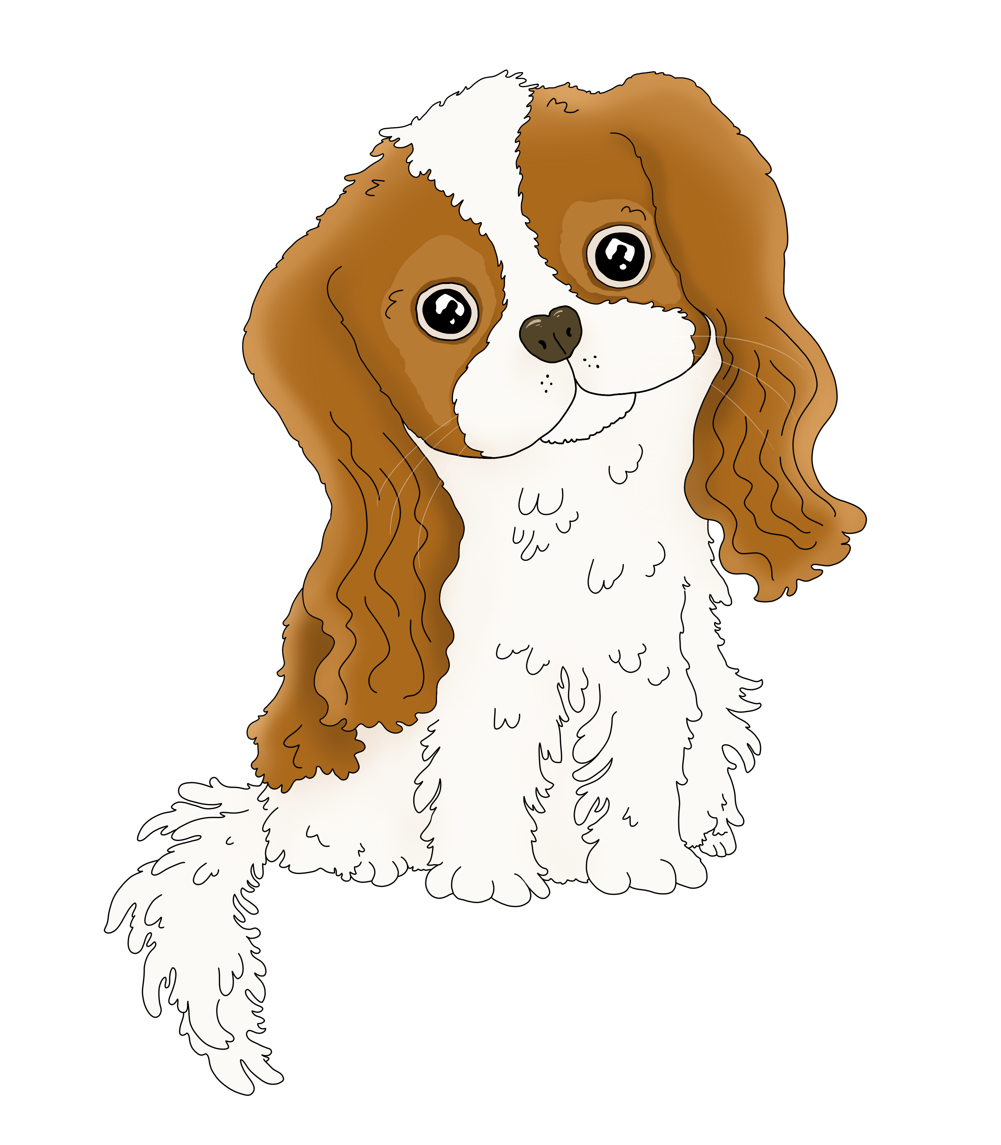 Kalp Burunlu Sevimli Cocker Spaniel Tasarımı