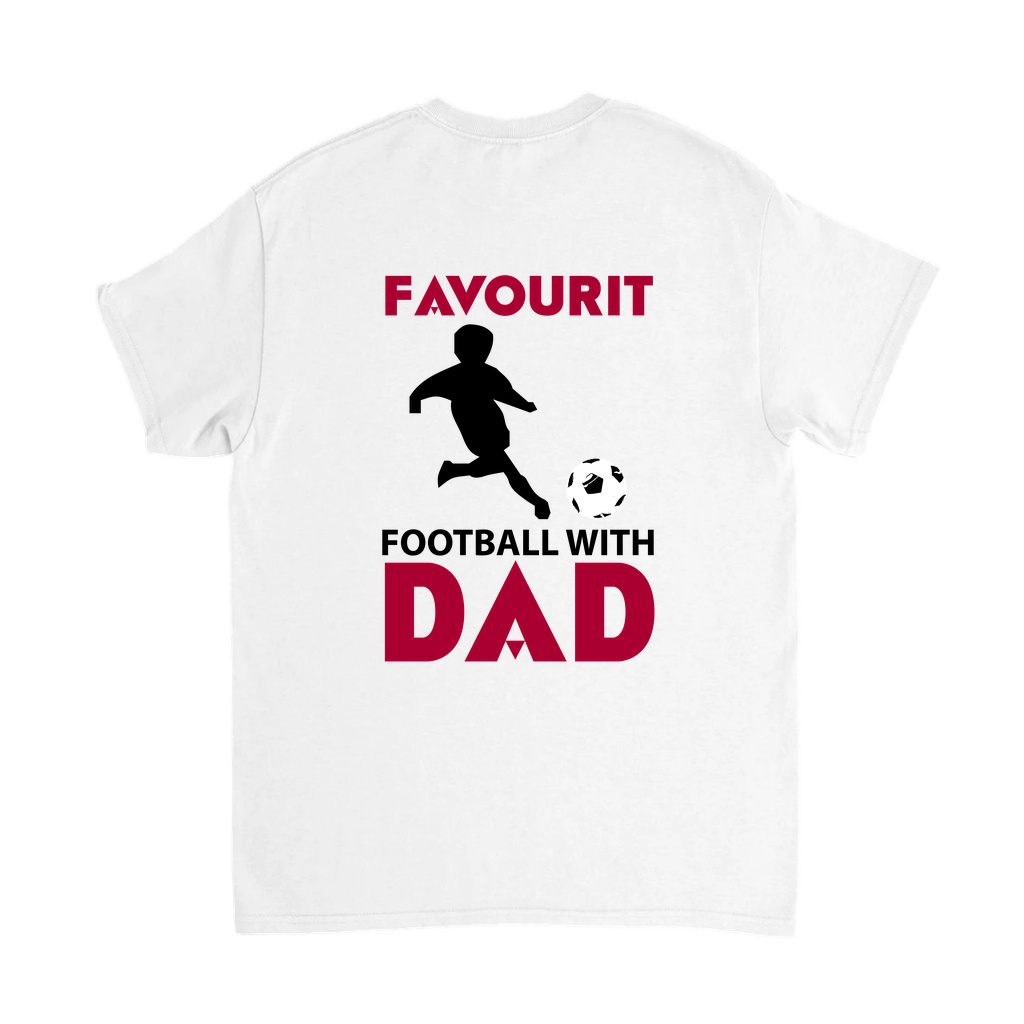 Baba ile Favori Futbol Anısı Baskılı Erkek Tişört