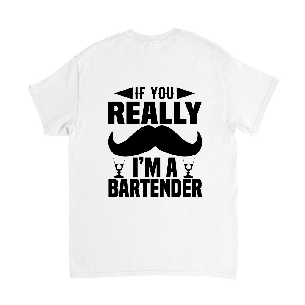 Bar Tender Tutum Yazısı Baskılı Erkek Tişört