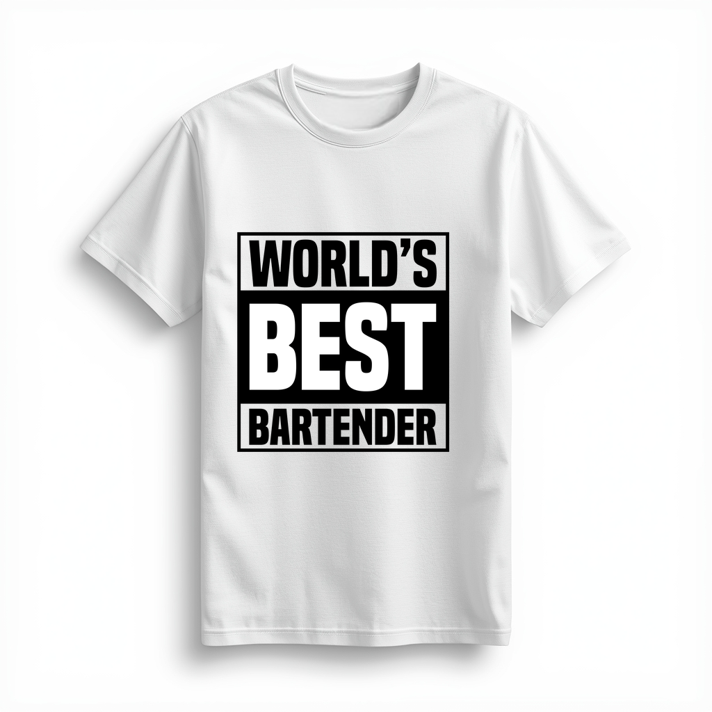 Dünyanın En İyi Bartender Baskılı Kadın Tişört