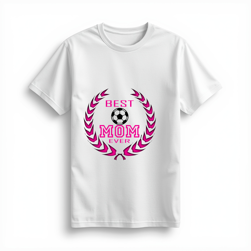 En İyi Anne Futbol Başarısı Baskılı Kadın Tişört