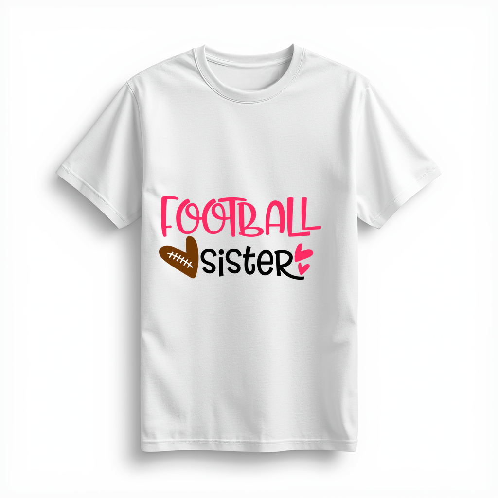 Futbol Kız Kardeşi Retro Stil Baskılı Kadın Tişört