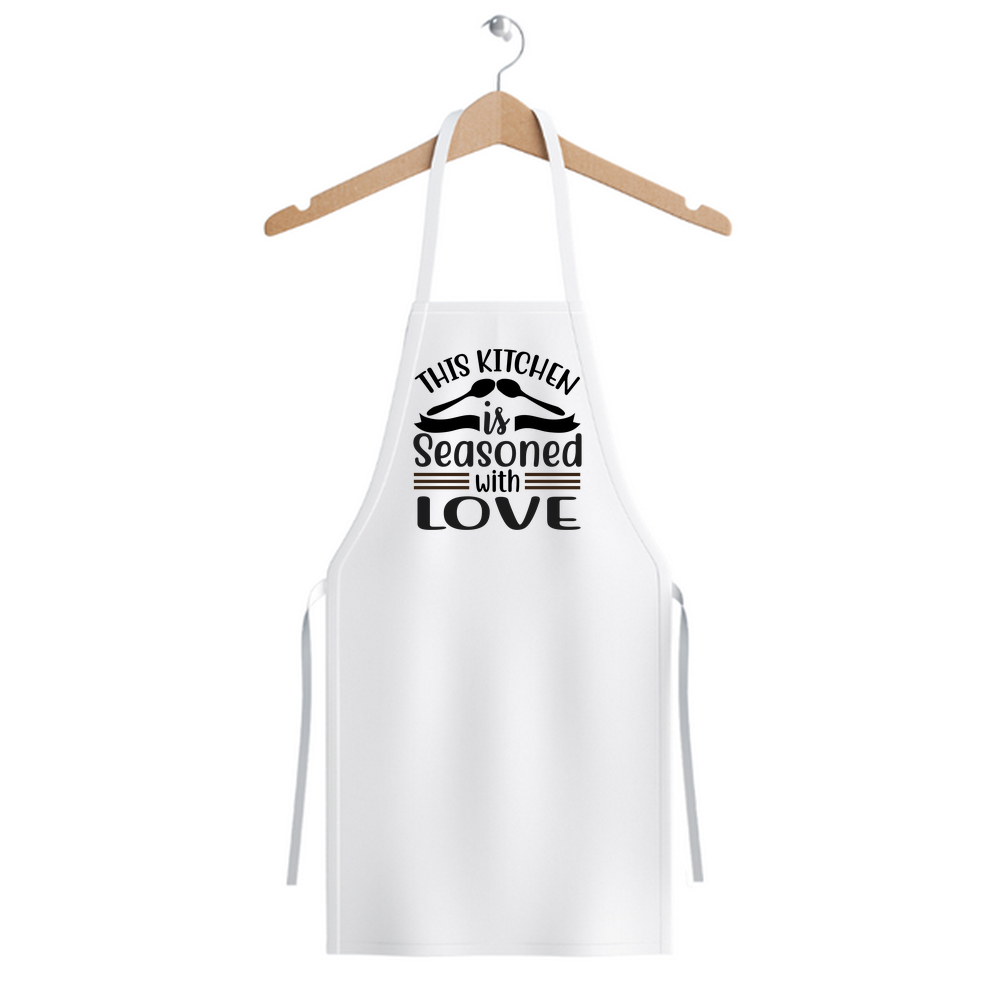 Mutfak Sevgiye Baharatlanmış Baskılı Unisex Mutfak Önlüğü
