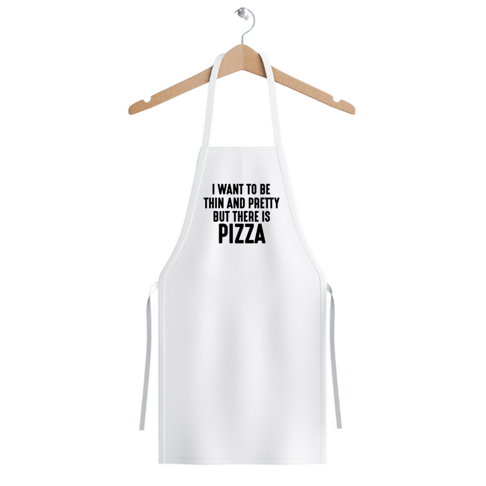 Pizza Aşkı Versus Diyet Düşleri Baskılı Unisex Mutfak Önlüğü