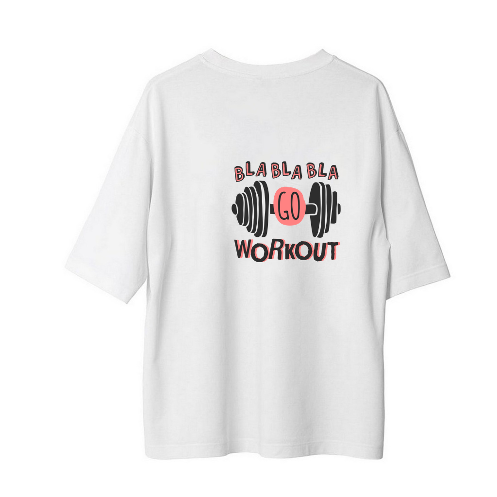 Antrenman Motivasyonu Retro Stil Baskılı Erkek Oversize Tişört