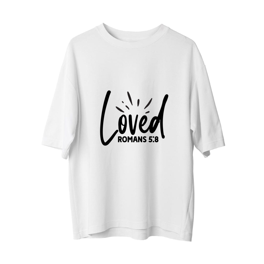 Sevgili Ayeti Spiritüel Mesaj Baskılı Kadın Oversize Tişört