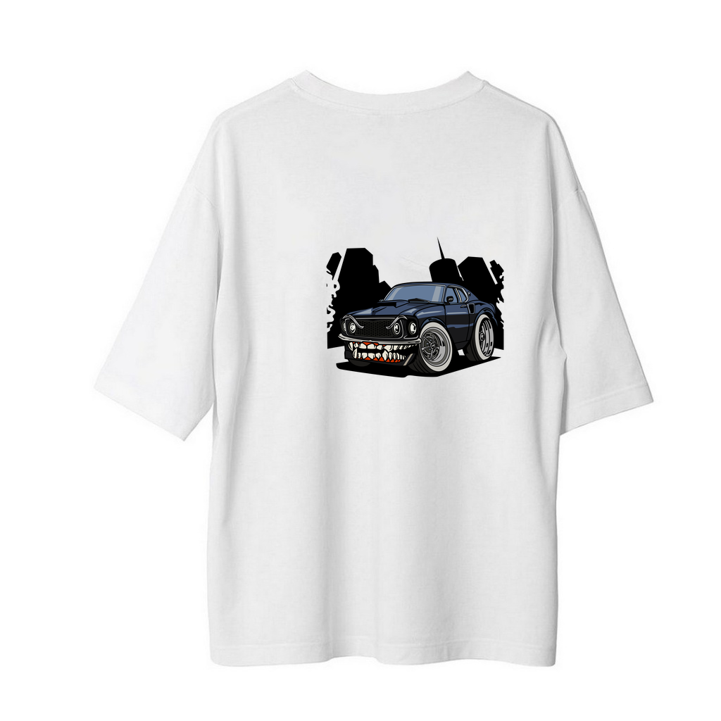 Vintage - Klasik Otomobil Sanatı Baskılı Erkek Oversize Tişört