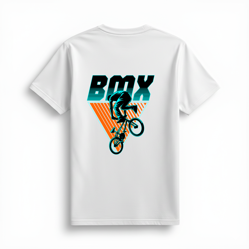BMX Bisiklet Retro Tasarımı Baskılı Kadın Tişört