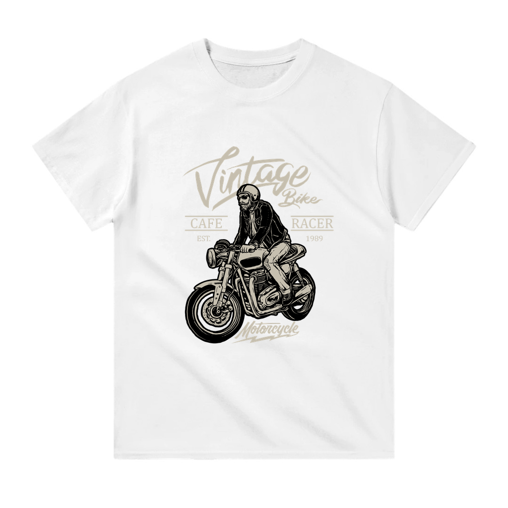 Cafe Racer Motor 1989 Baskılı Erkek Tişört