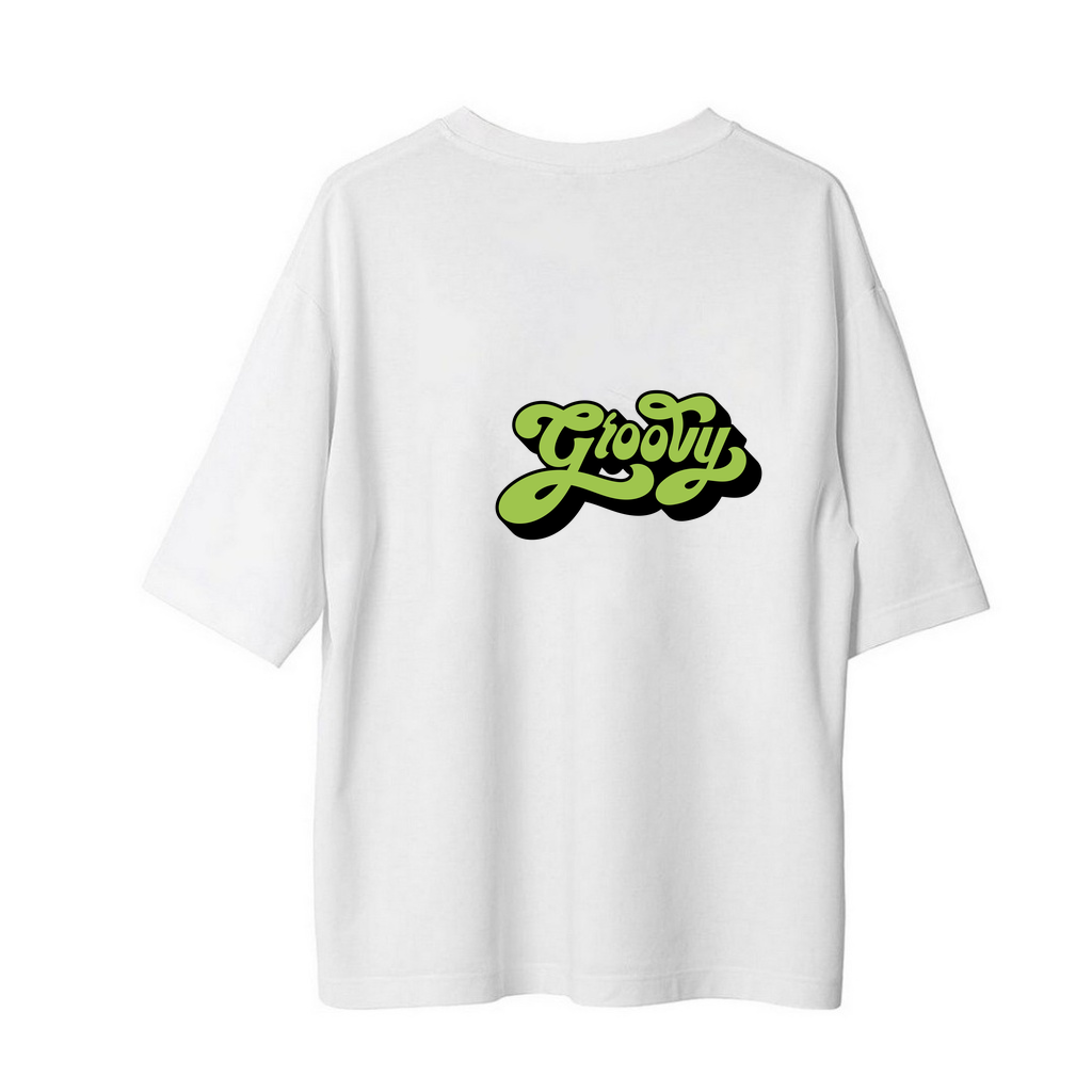 Groovy Retro Vintage Stil Baskılı Erkek Oversize Tişört