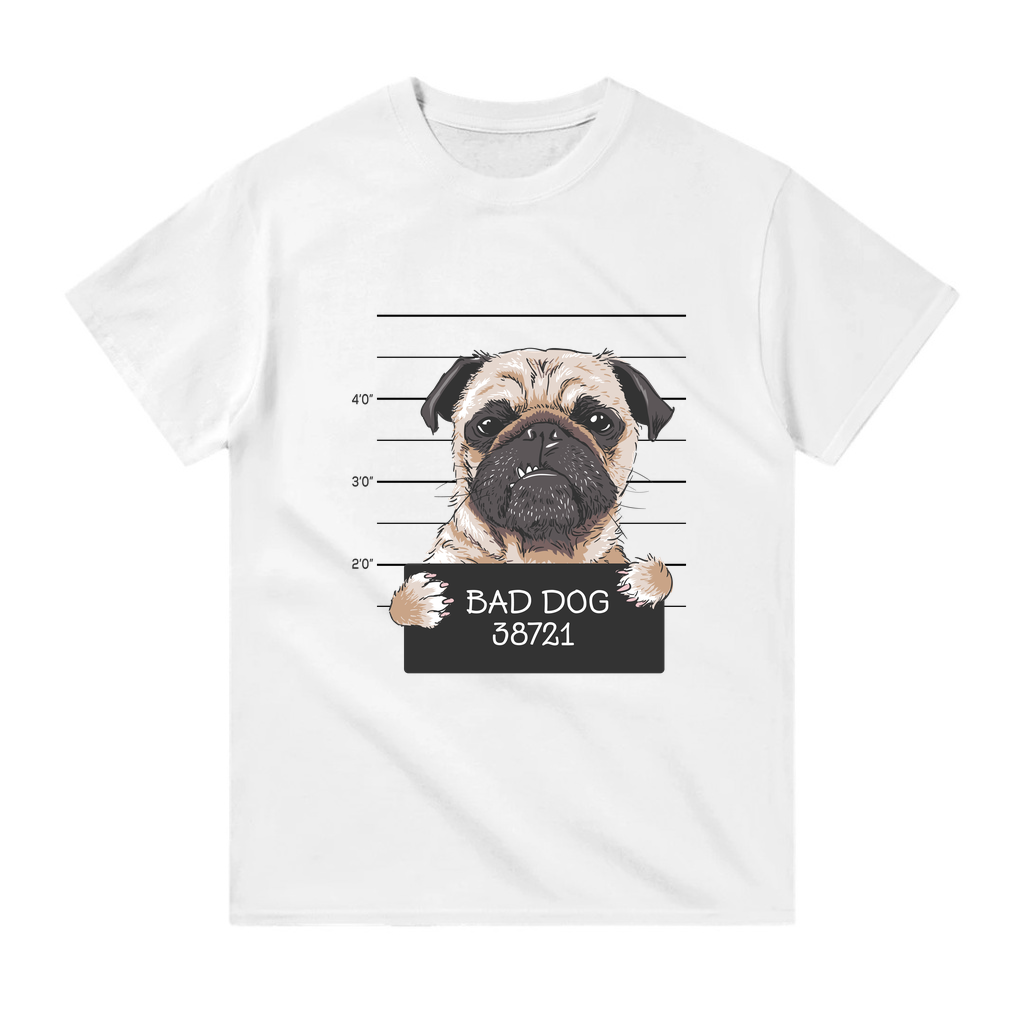 Kötü Köpek Kodu Baskılı Erkek Tişört