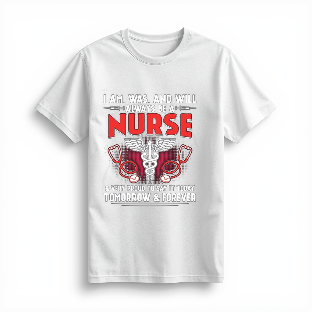 Hemşire Gururu ve Onur Baskılı Kadın Tişört