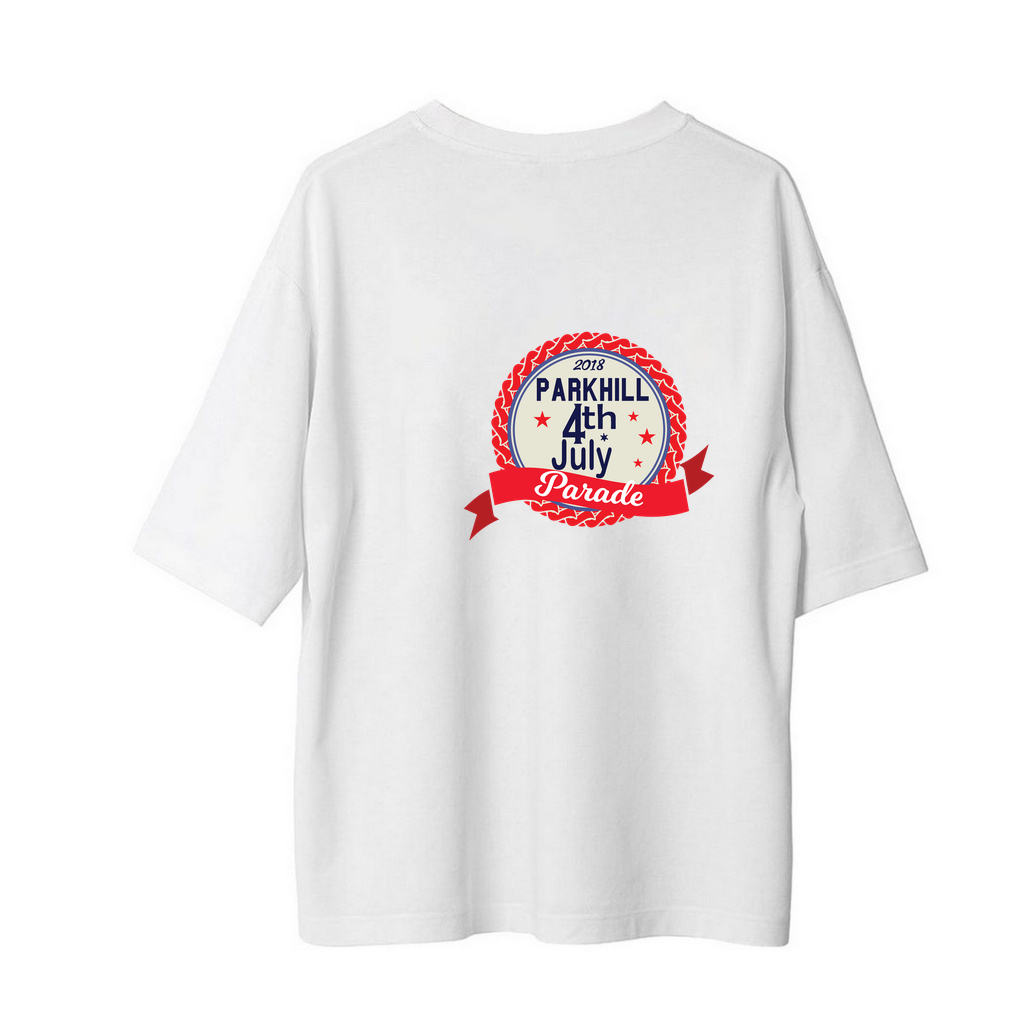 2018 Geçit Töreni Retro Stili Baskılı Erkek Oversize Tişört