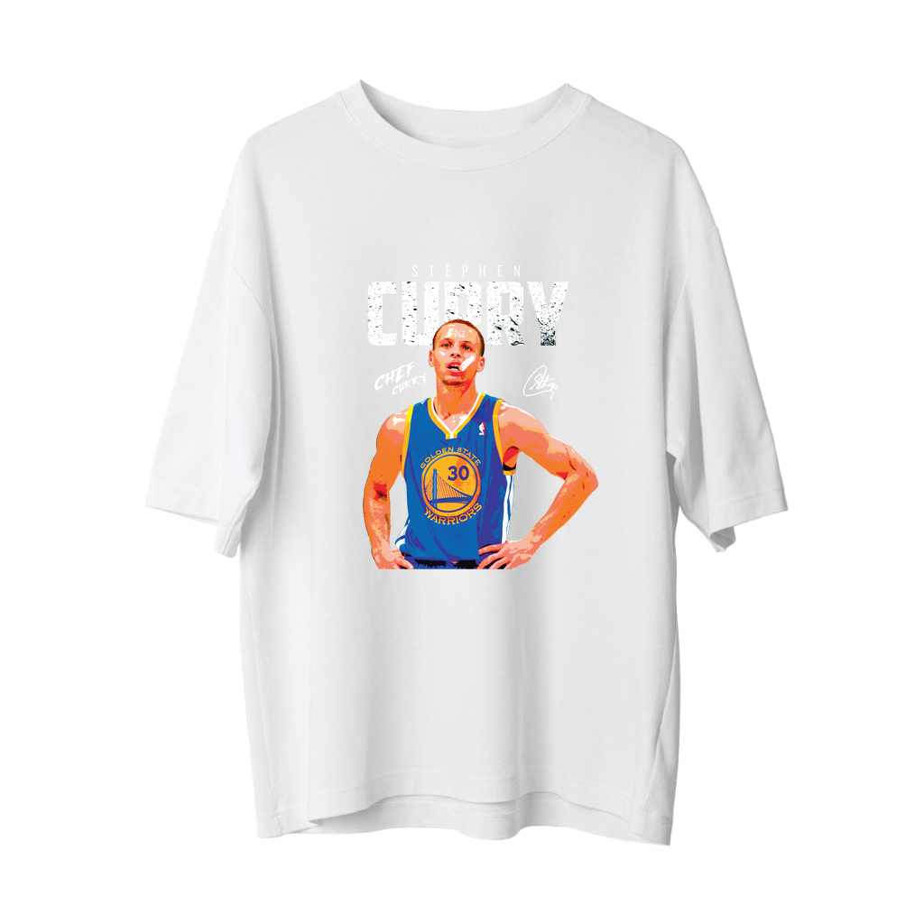 Basketbol Efsanesi Şef Yemeği Baskılı Erkek Oversize Tişört