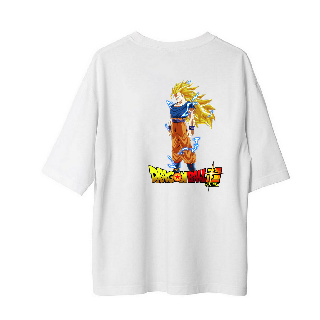 Anime Süper Kahramanı Tasarımı Baskılı Erkek Oversize Tişört