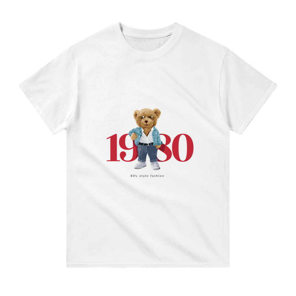 1980 Retro Moda Tarzı Baskılı Erkek Tişört