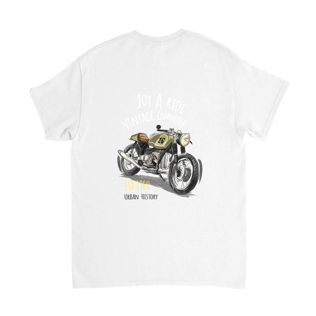 Vintage Motosiklet 1960 Şehir Kültürü Baskılı Erkek Tişört