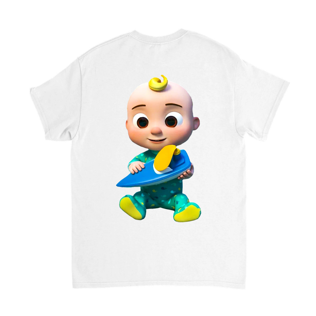 Oyuncak Teknesi ile Bebek Motifi Baskılı Çocuk Tişört