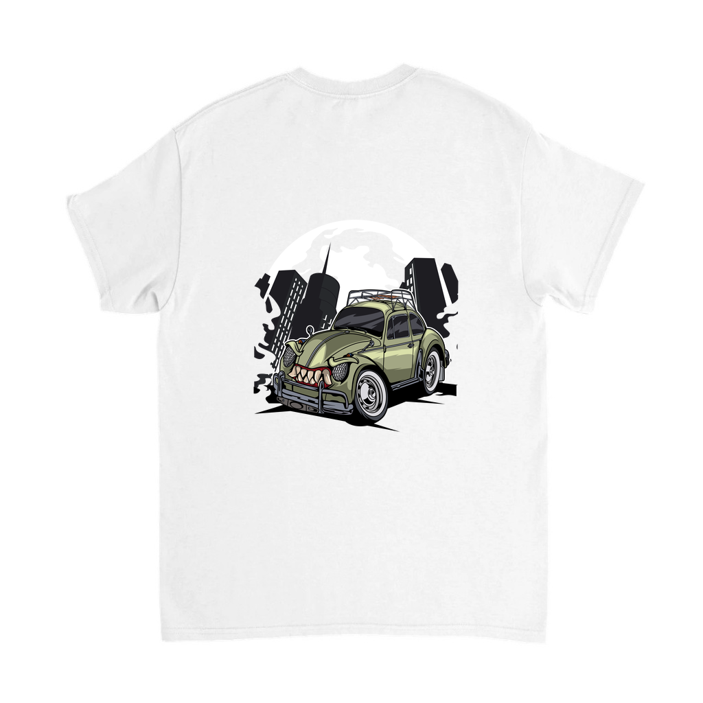 Vintage Beetle Araba Diş Dumanı Baskılı Erkek Tişört