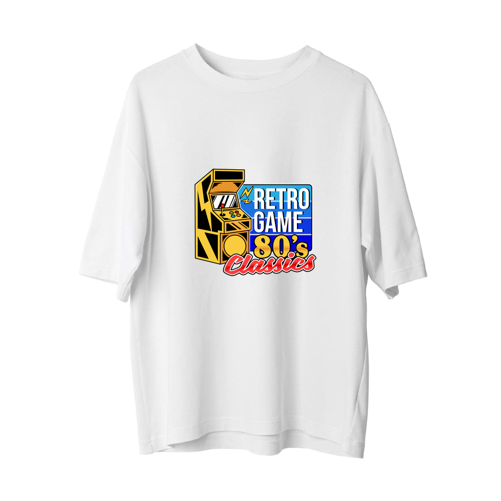Retro Oyun 80li Klasikleri Baskılı Kadın Oversize Tişört