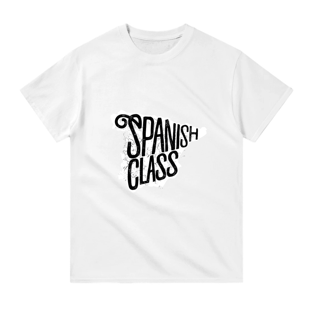 İspanyolca Dersı Retro Stili Baskılı Erkek Tişört