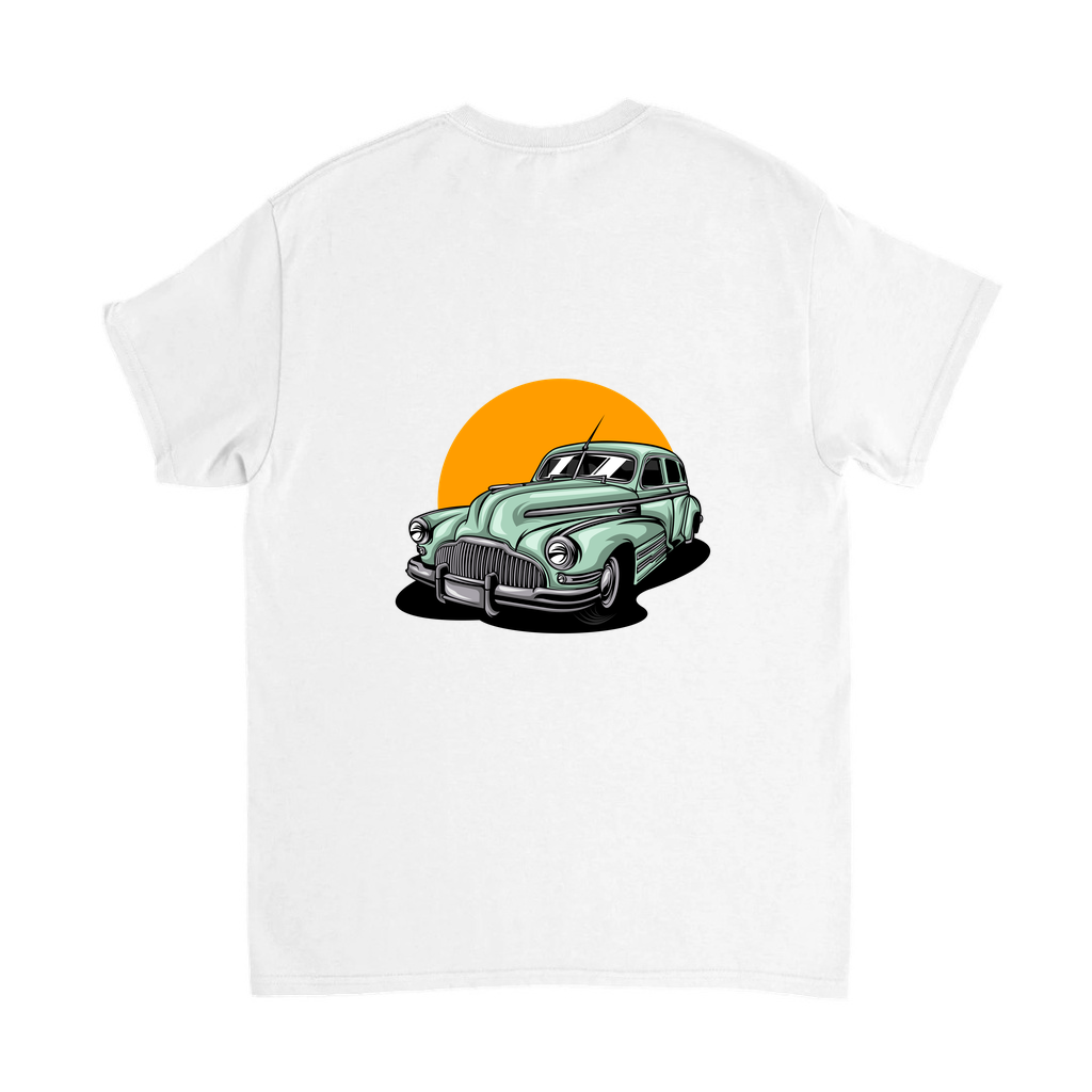 Vintage Araba Kromlu Retro Tasarım Baskılı Erkek Tişört